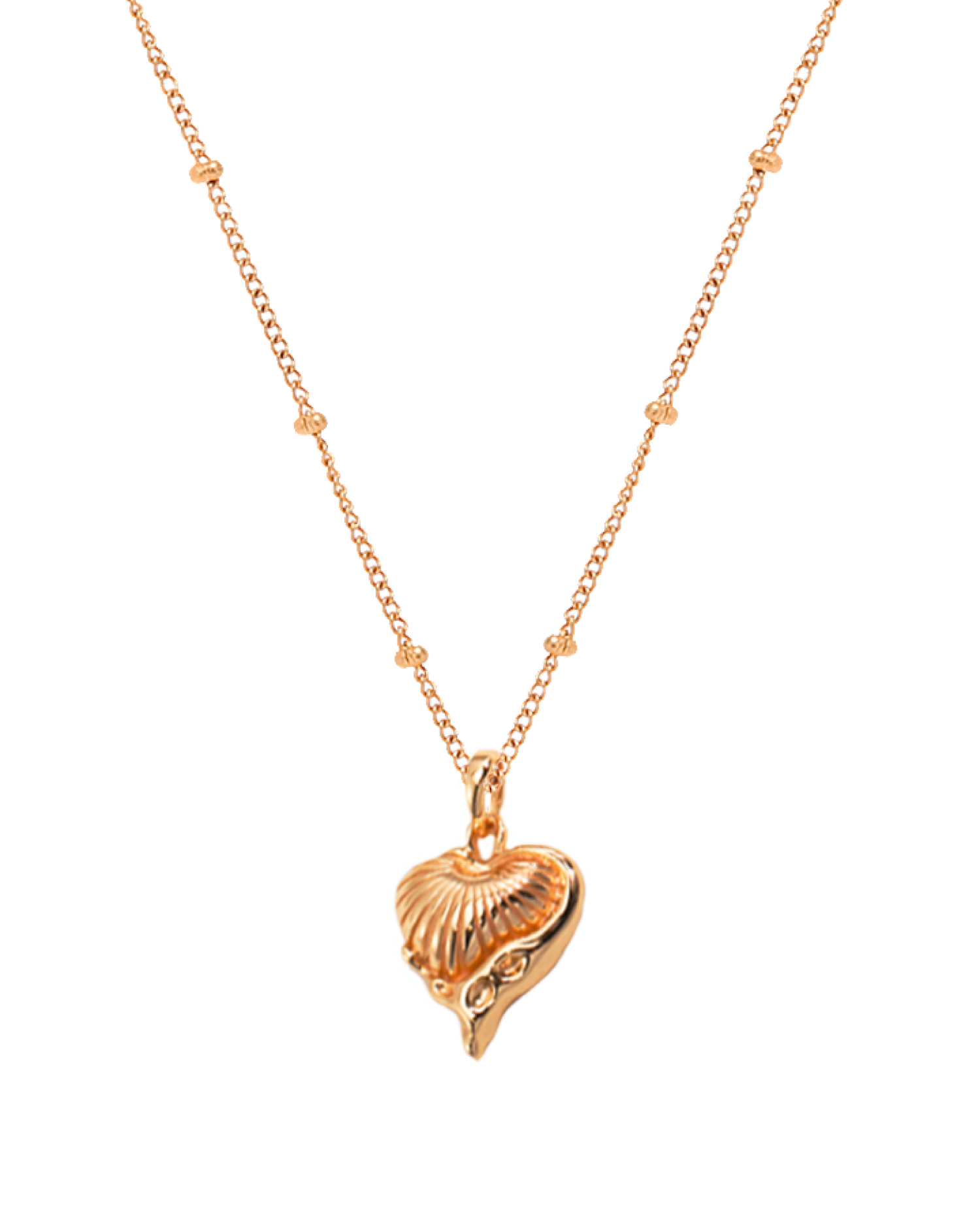 Haya Heart Charm Necklace - Gold