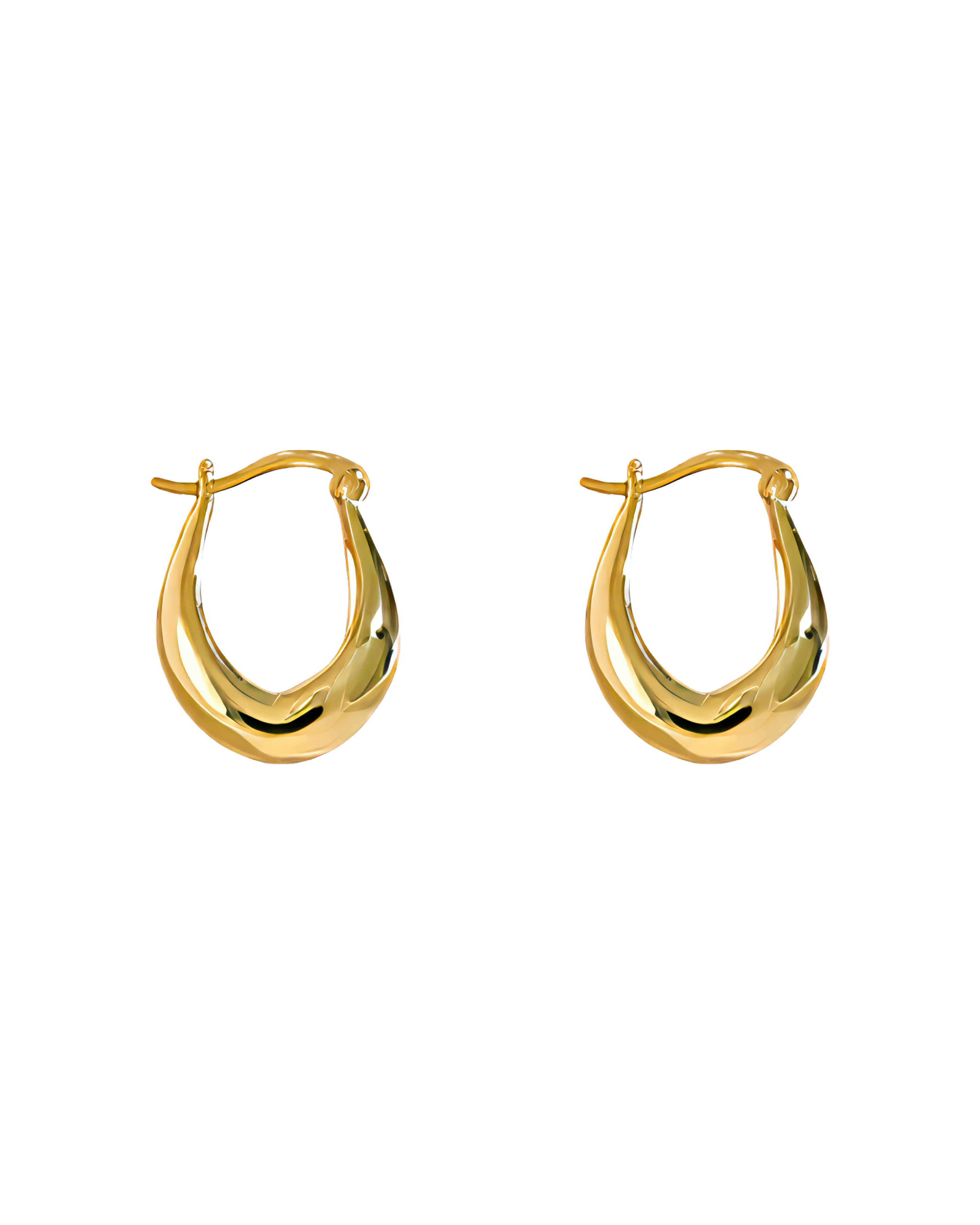 Una Dome Hoop Earrings - Gold