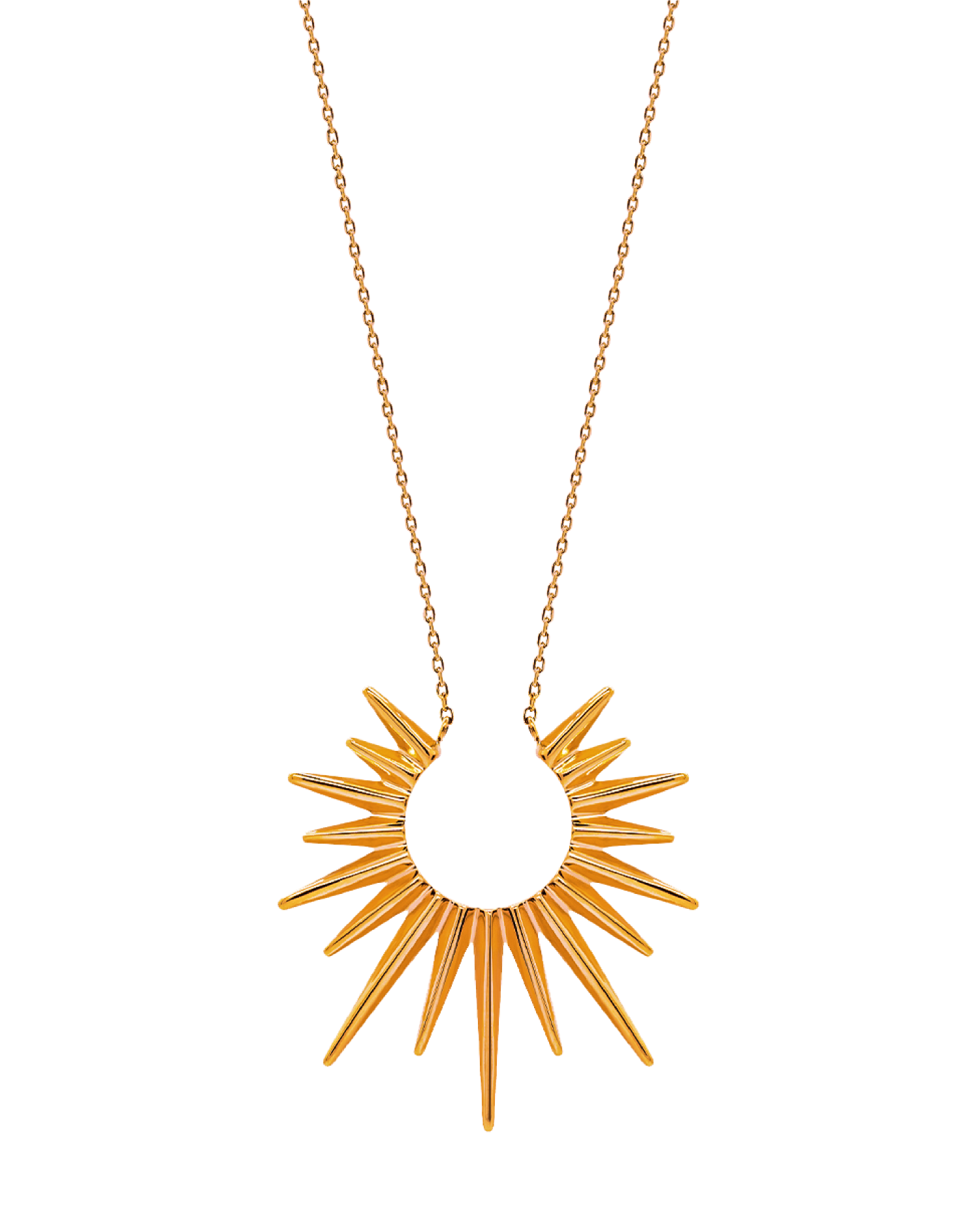 Apollo Sun Ray Necklace - Gold