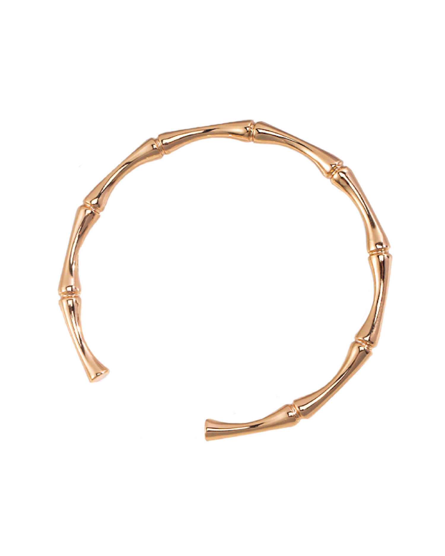 Takeo Bamboo Effect Bangle - Silver