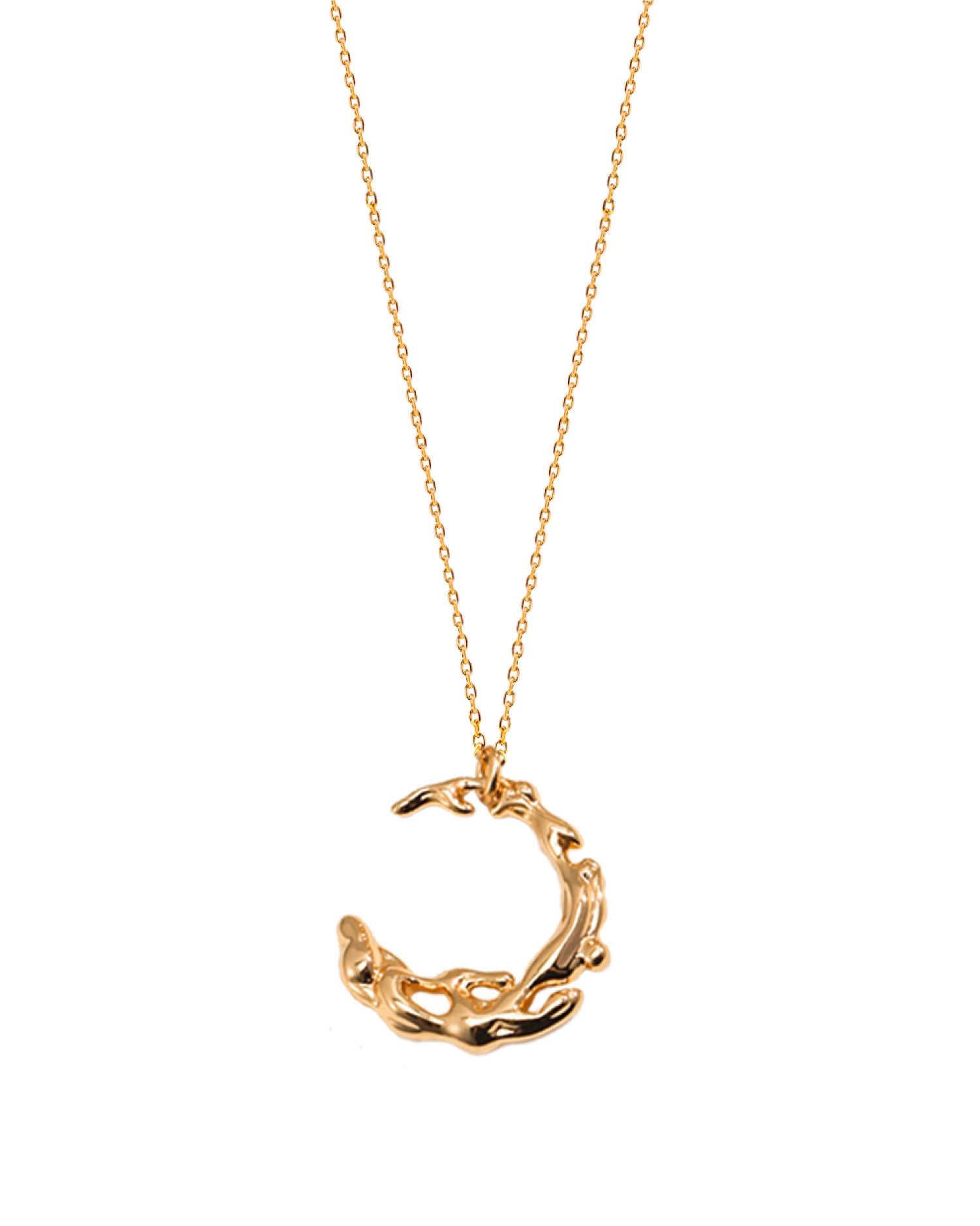 Luna Moon Reflection Necklace - Gold