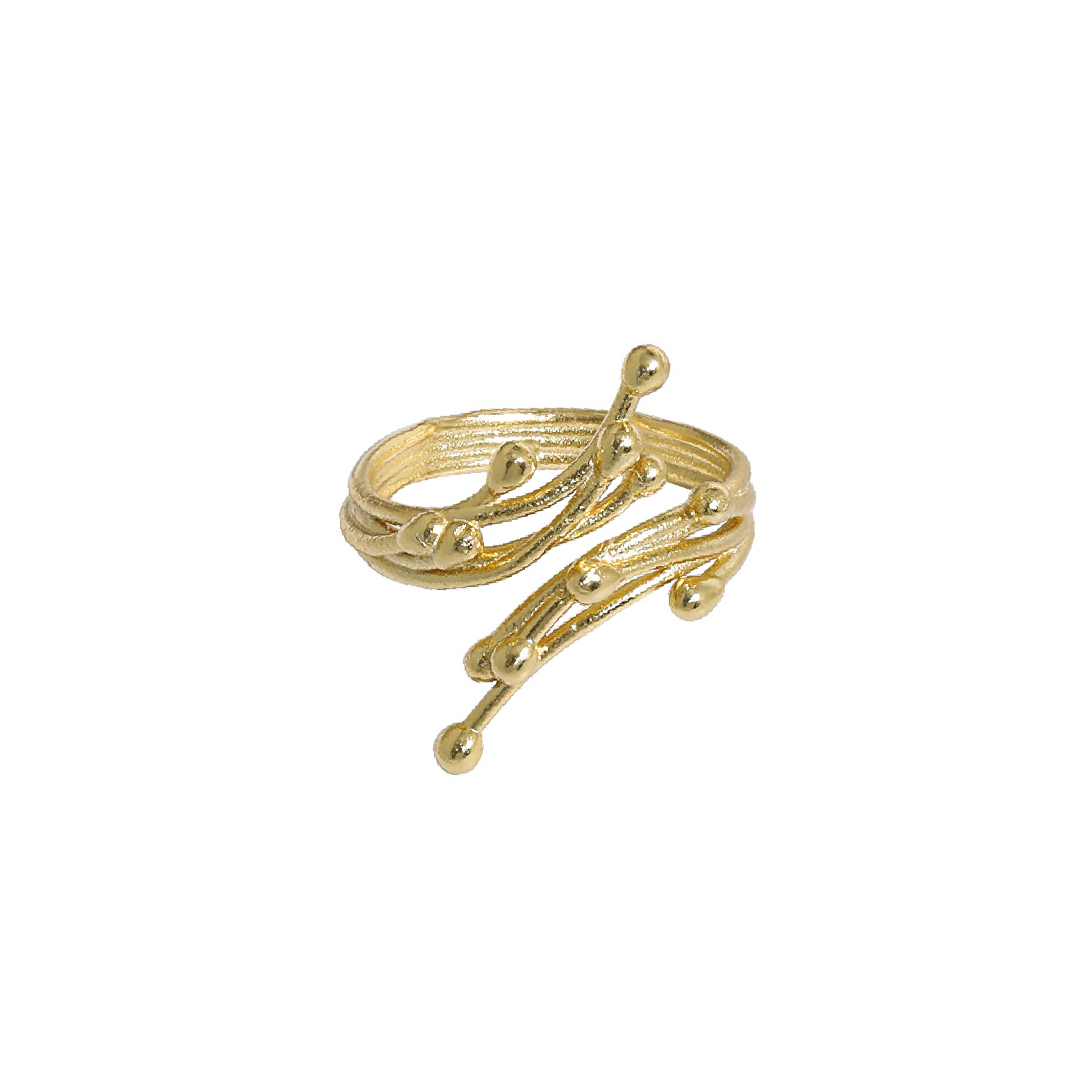 Gali Wave Splash Ring - Gold