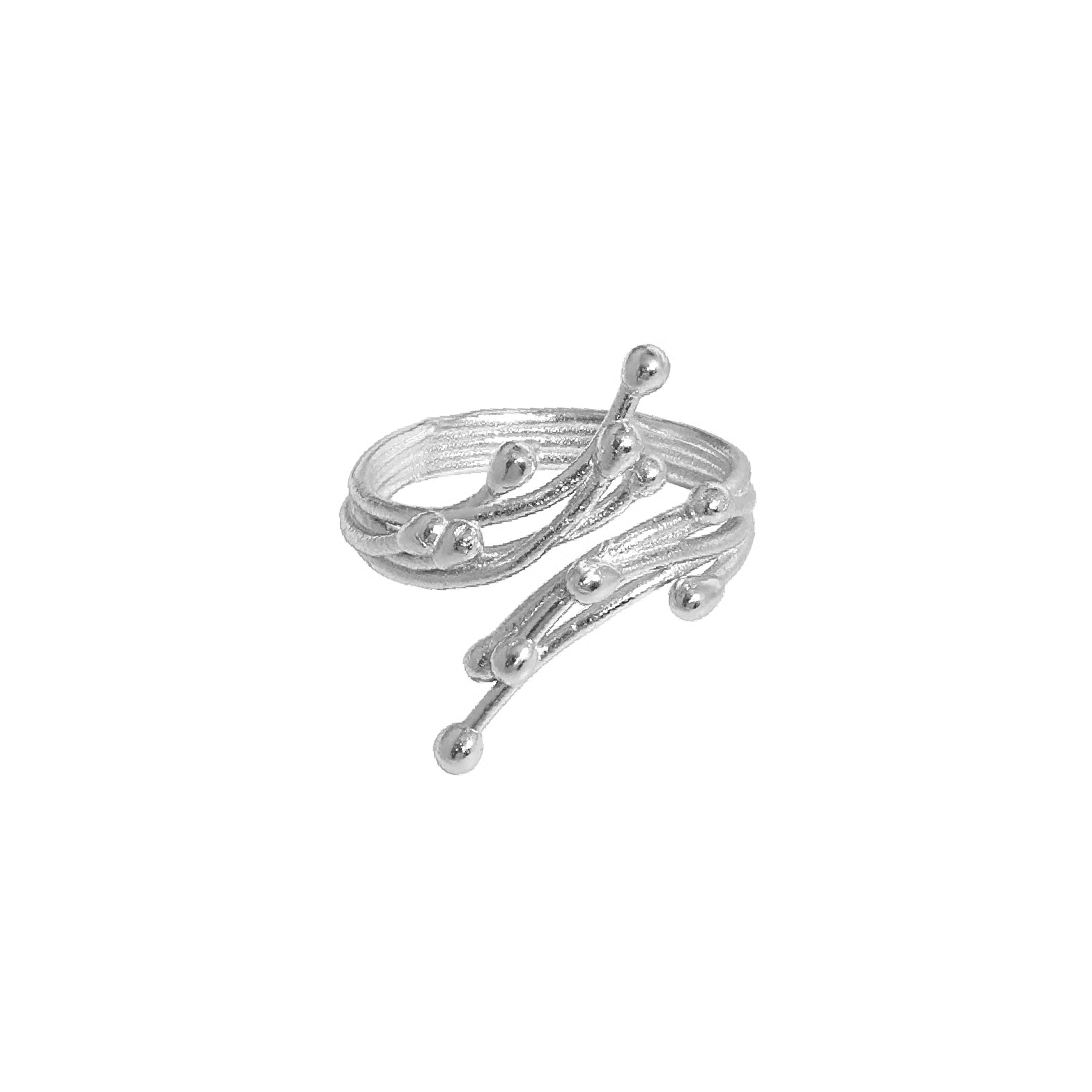 Gali Wave Splash Ring - Silver