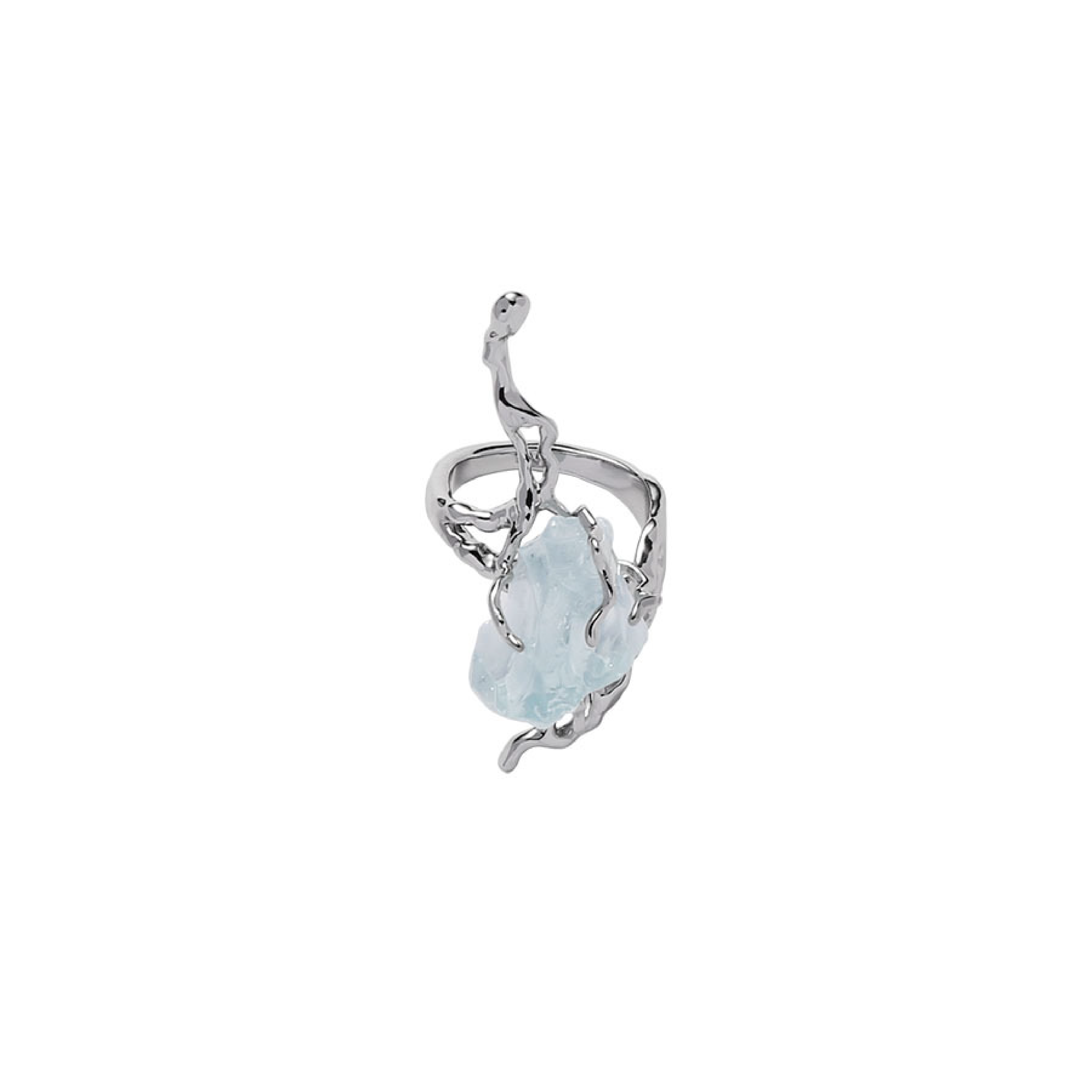 Glacier Blue Crystal Ring