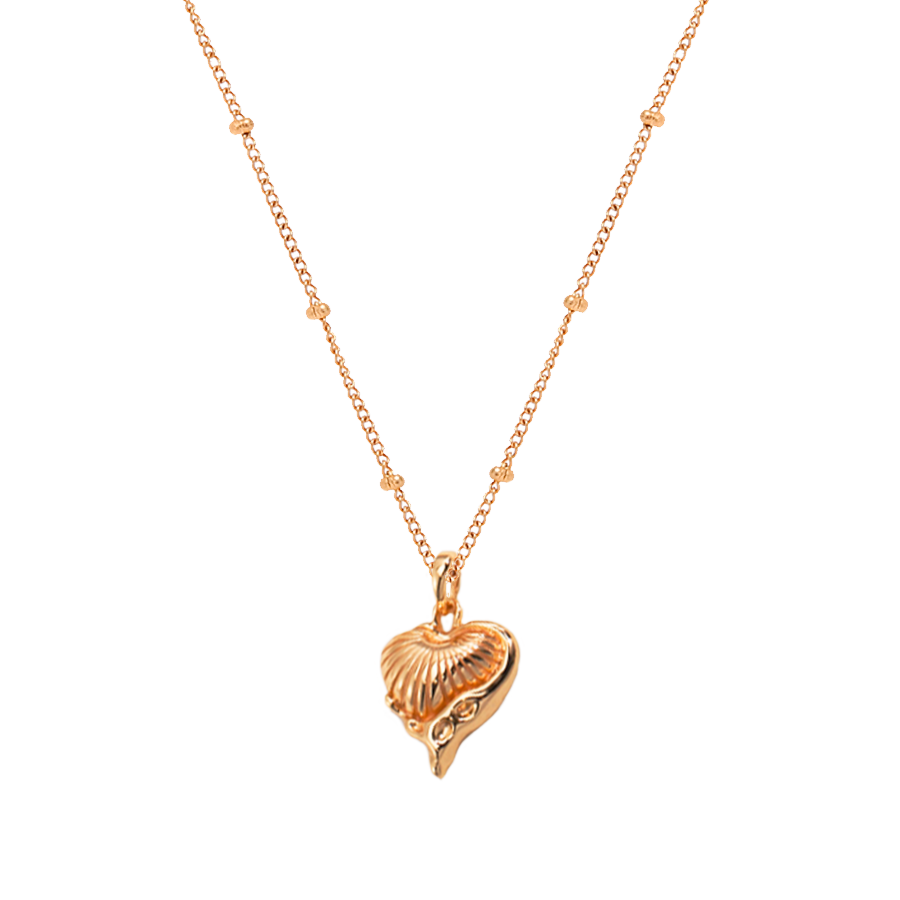 Haya Heart Charm Necklace - Gold