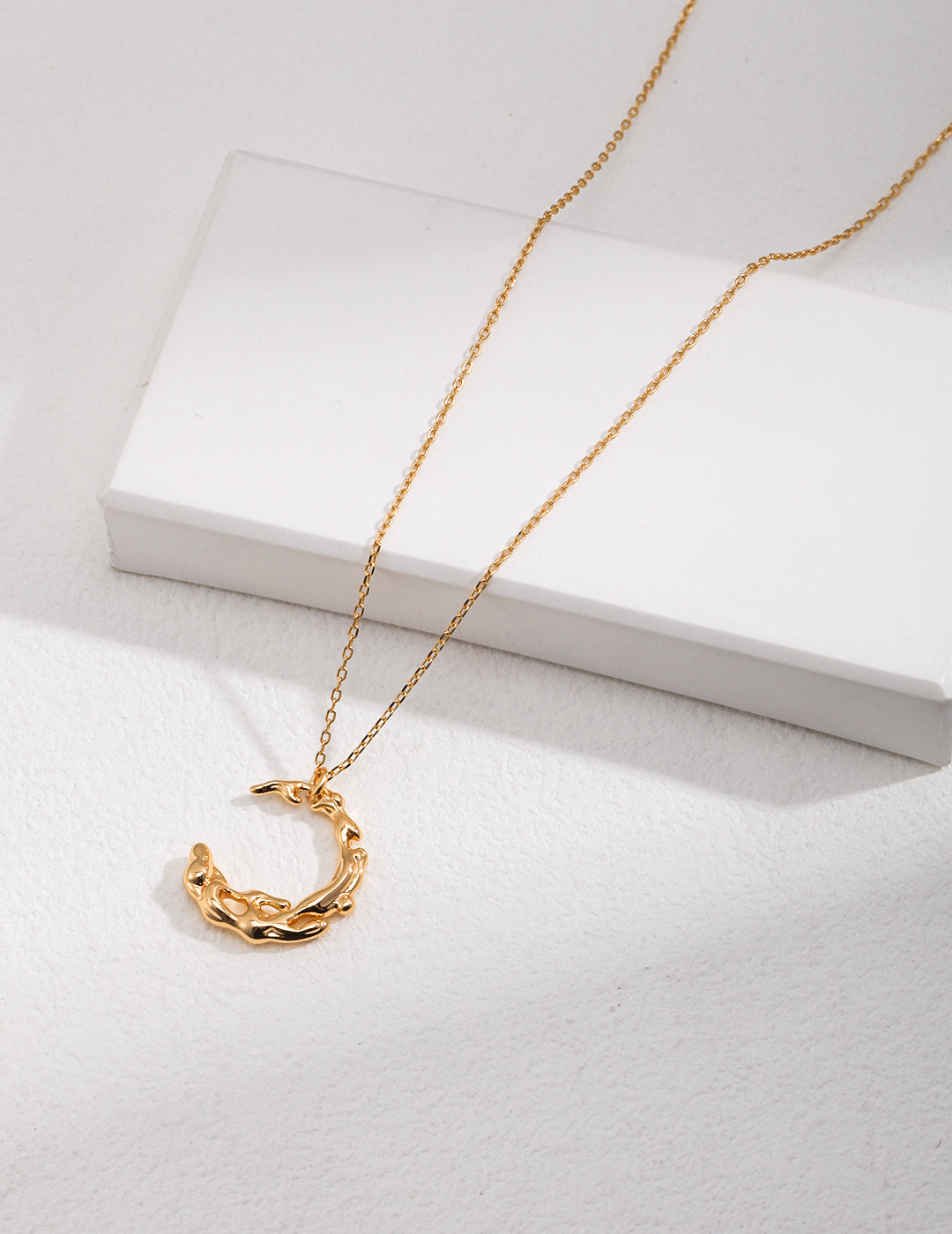 Luna Moon Reflection Necklace - Gold