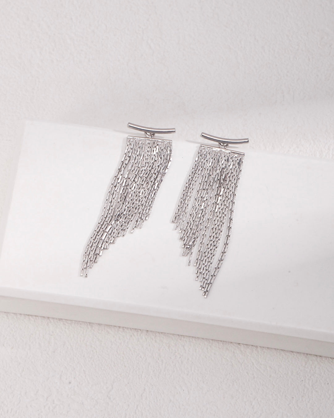 Evelyn Multi Wear Bar & Tassel Earrings - Silver