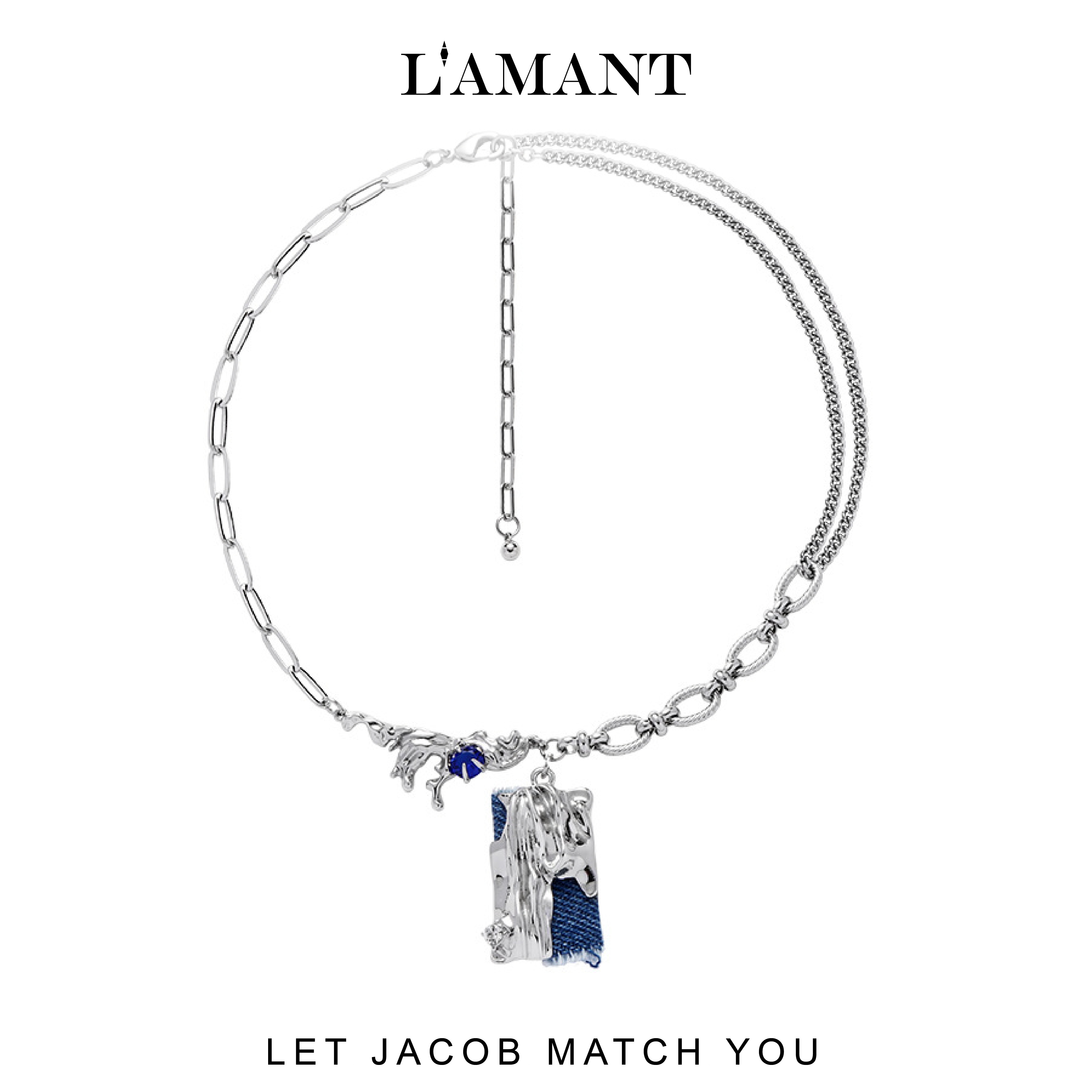 Jacob Denim Necklace