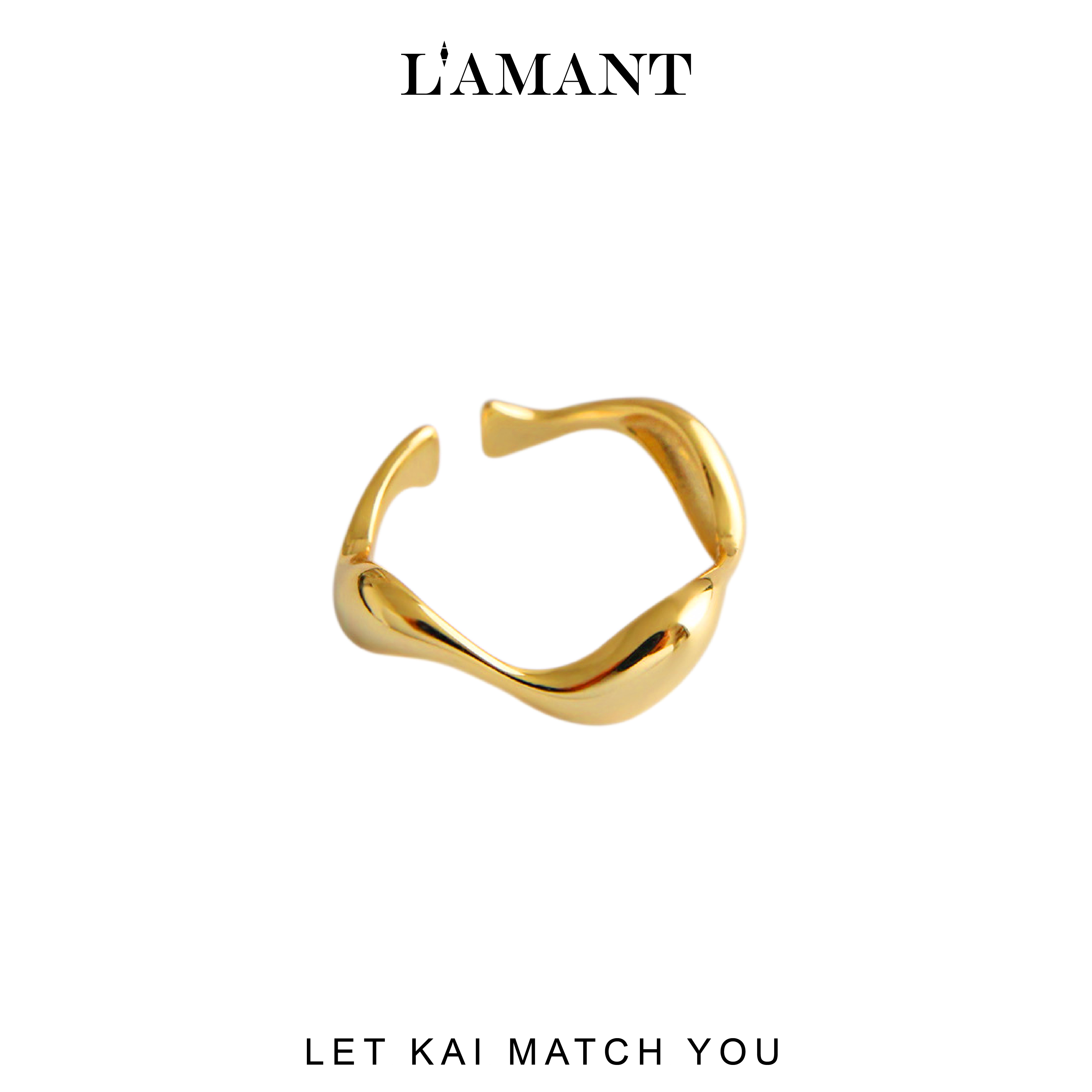 Kai Wave Ring - Gold