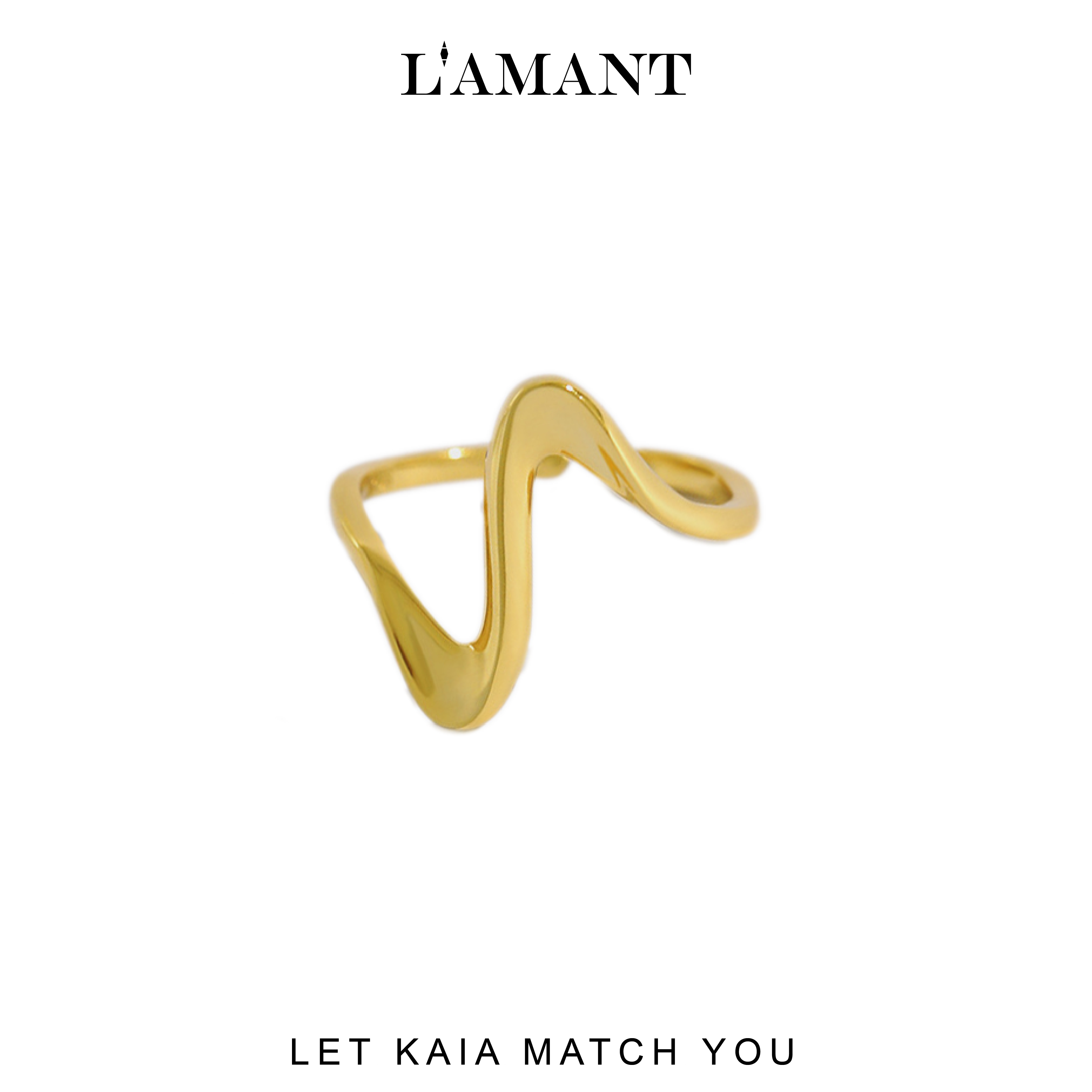 Kaia Heartbeat Ring - Gold