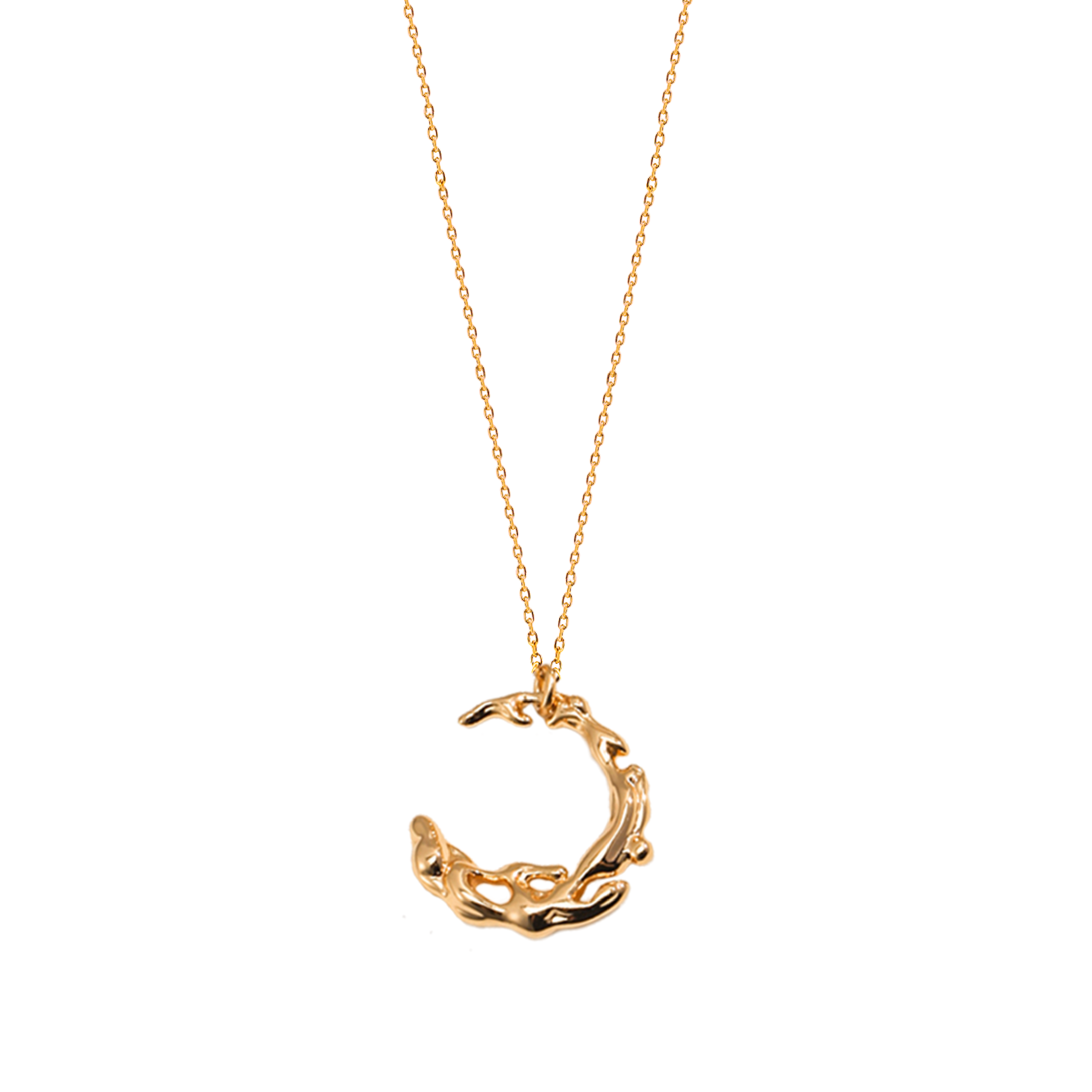 Luna Moon Reflection Necklace - Gold