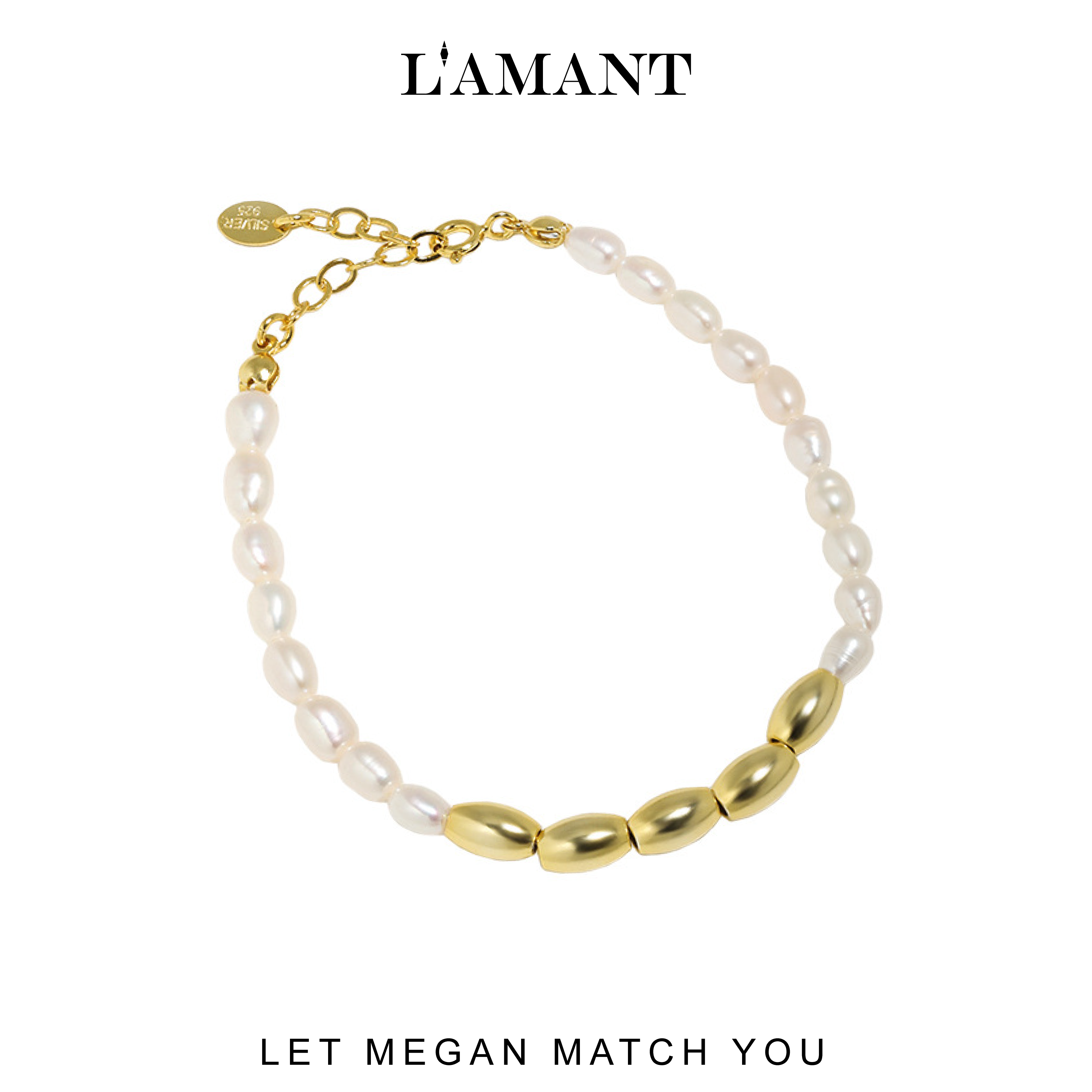 Megan Pearls Bracelet - Gold