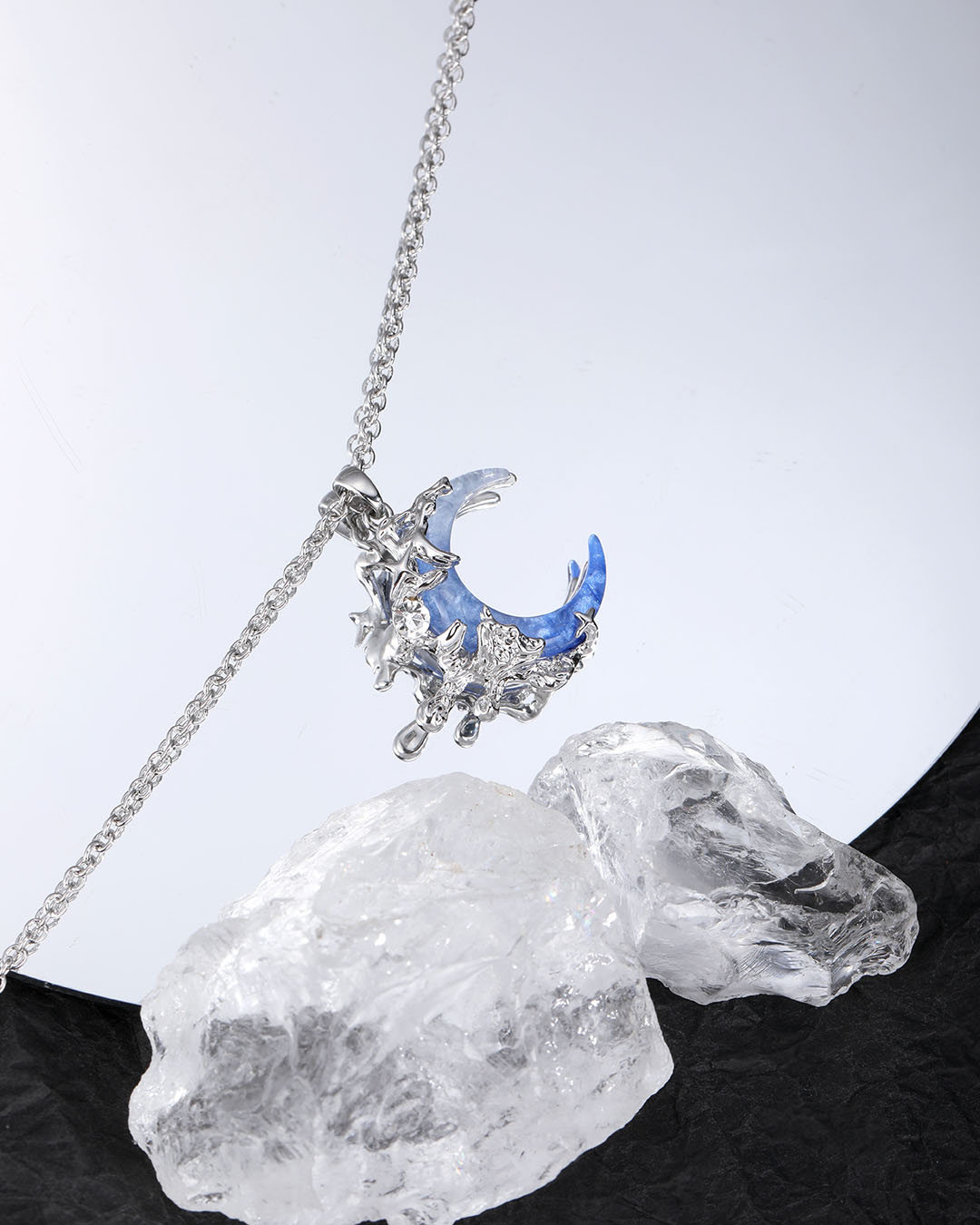Tidal Blue Moon Necklace