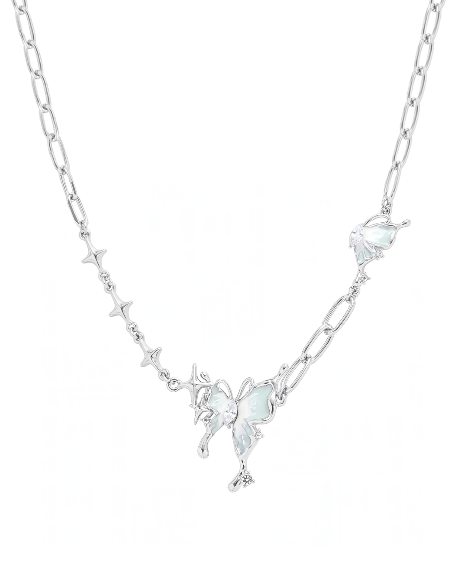 Mynta Mint Butterfly Necklace