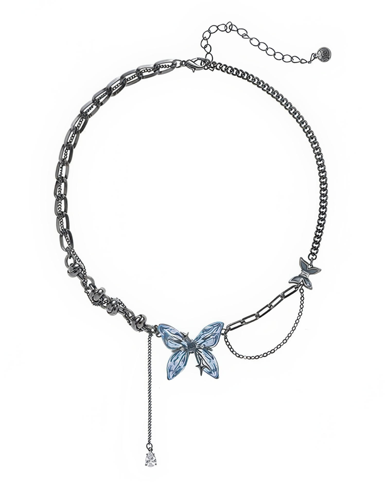 Mora Blue Butterfly Necklace