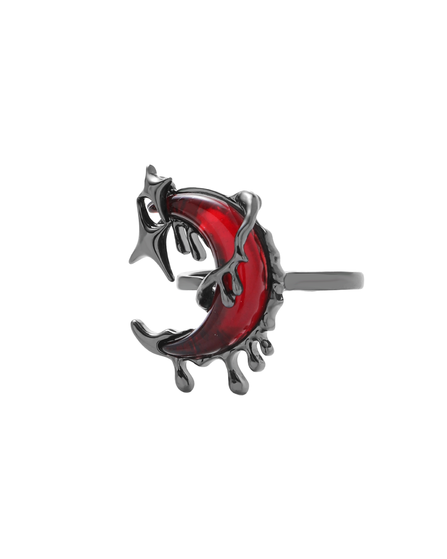 Bleeding Red Moon Ring