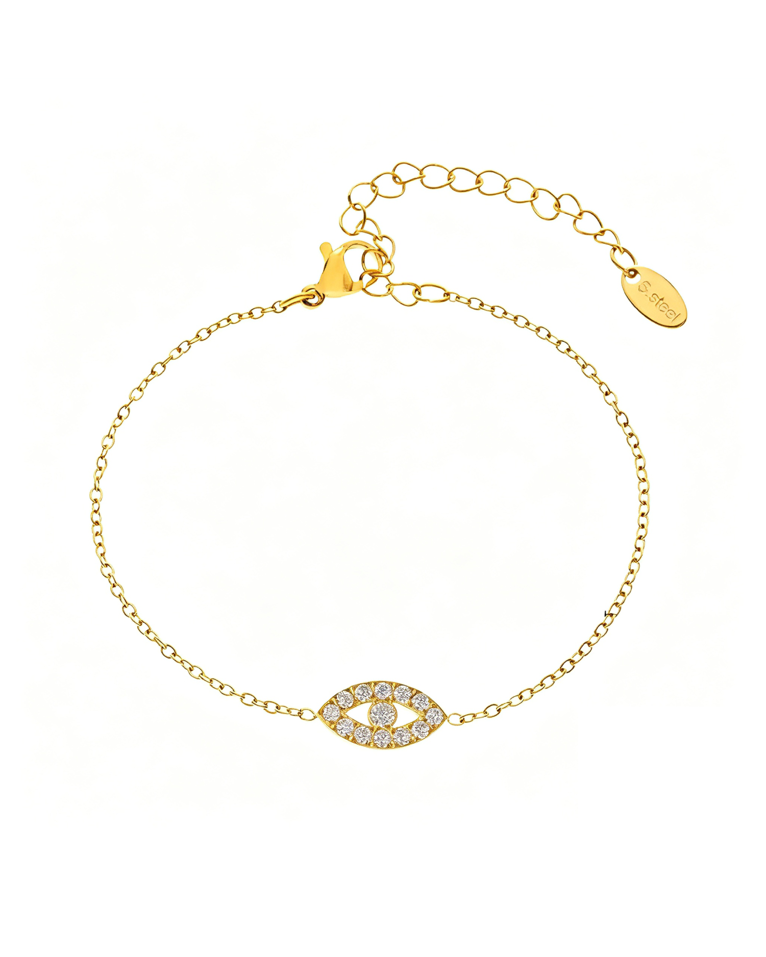 Dainty Pavé Evil Eye Bracelet