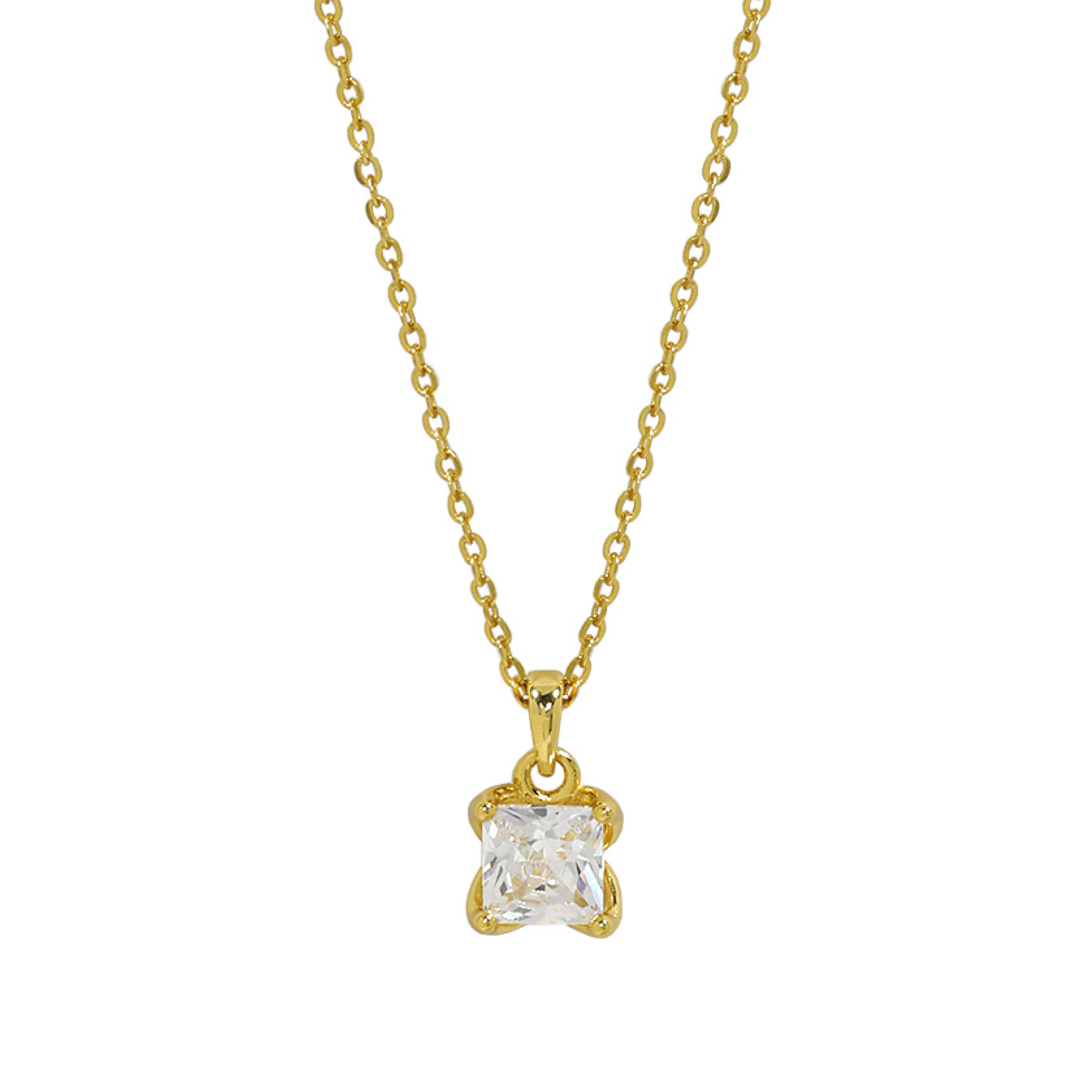 Phoebe Cubic Necklace - Gold