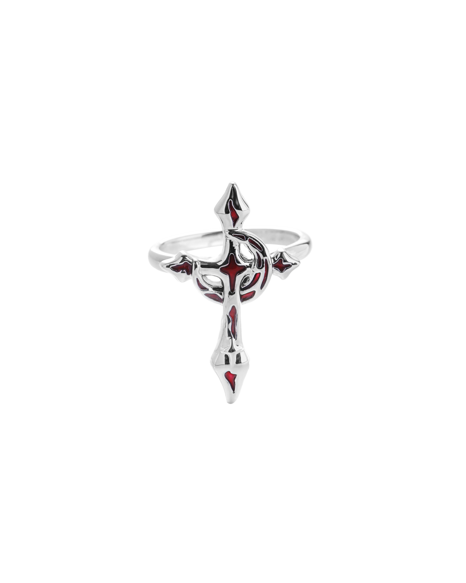 Lunox Red Cross with Moon Ring