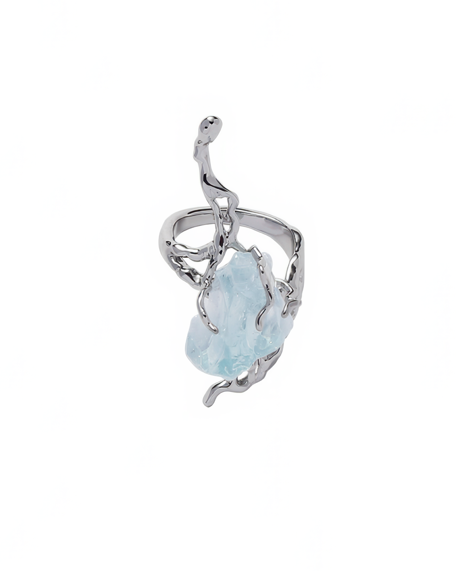 Glacier Blue Crystal Ring