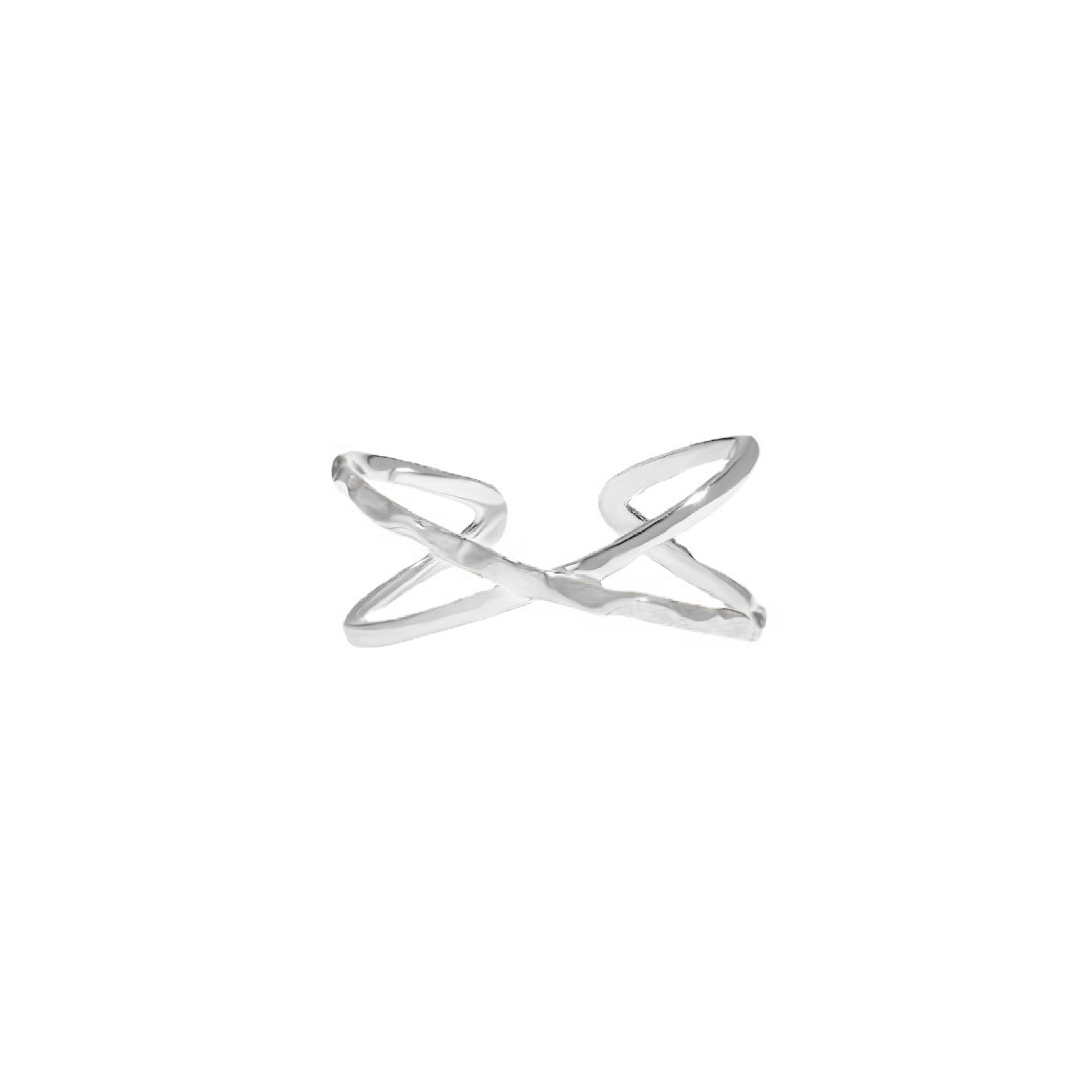 Xabat Cross Thin Ring - Silver