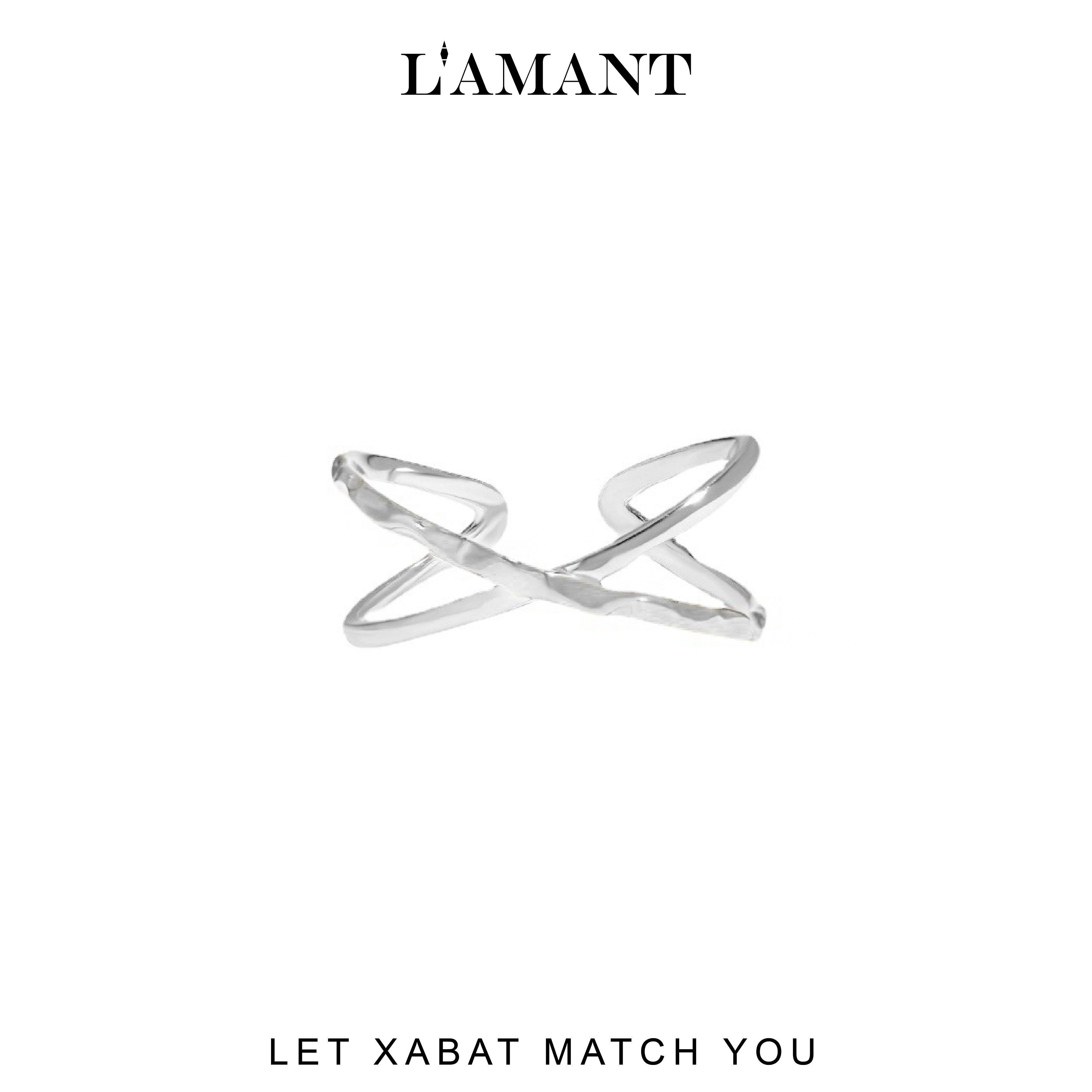 Xabat Cross Thin Ring - Silver