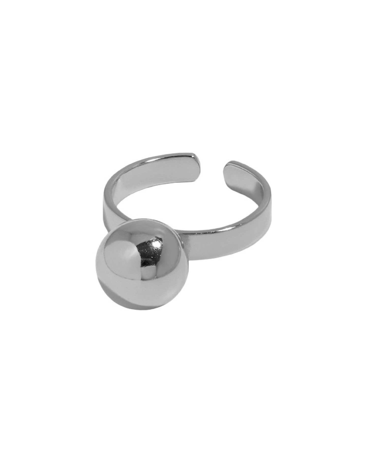 Deimos Single Ball Ring - Silver