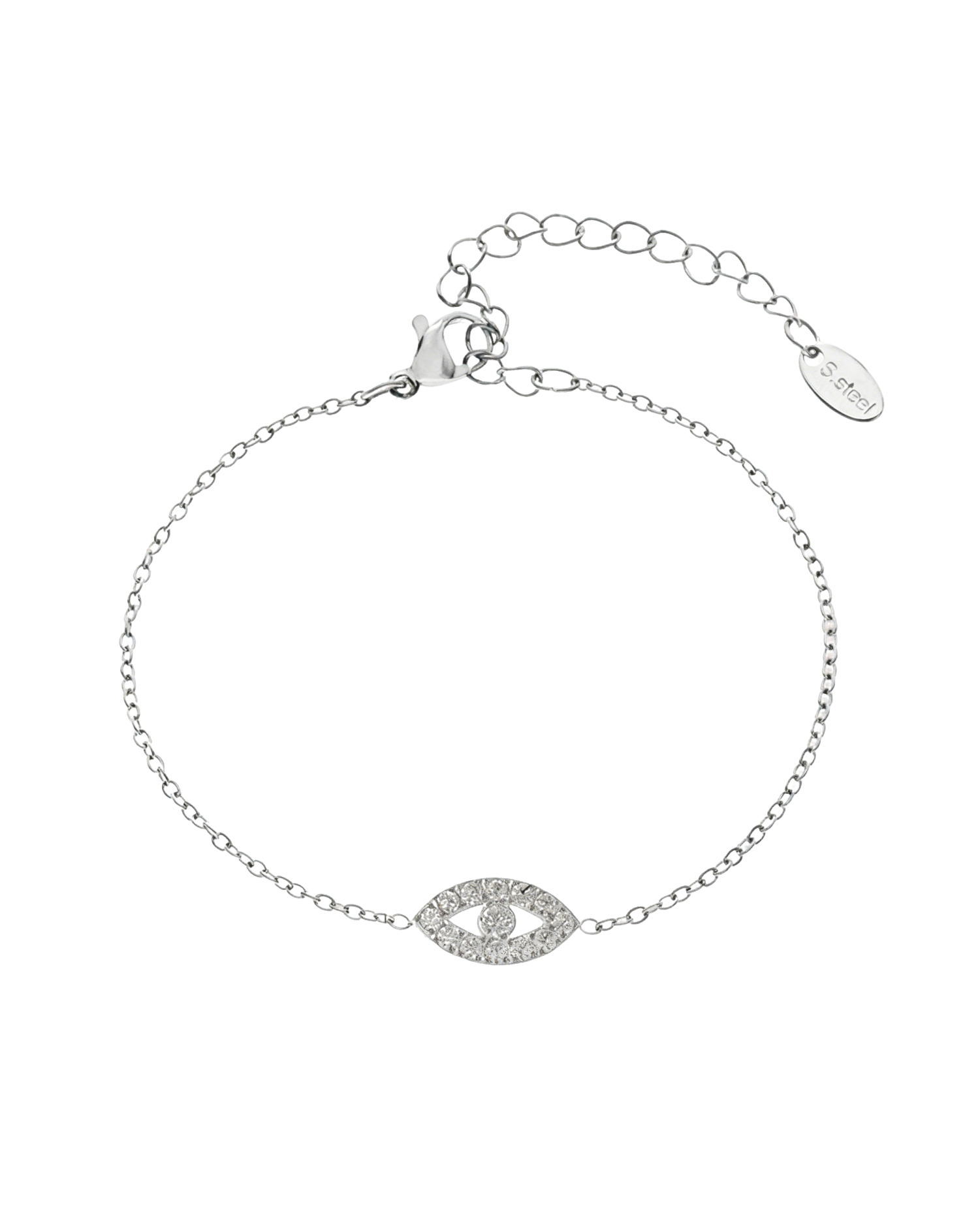 Dainty Pavé Evil Eye Bracelet