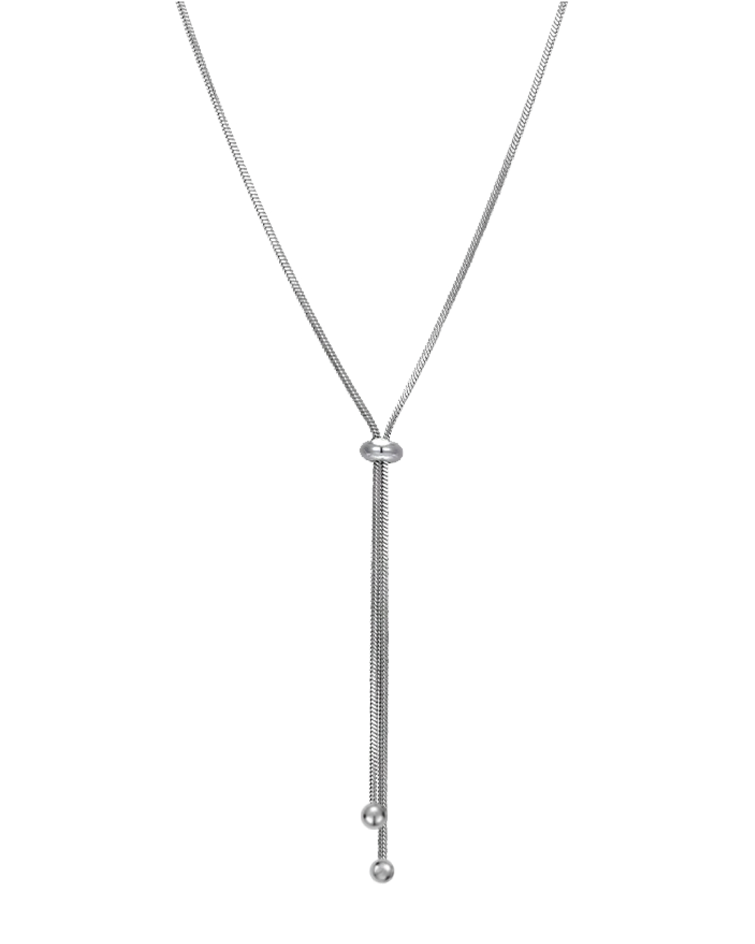 Kate Pull-out Snake Chain Necklace - Silver