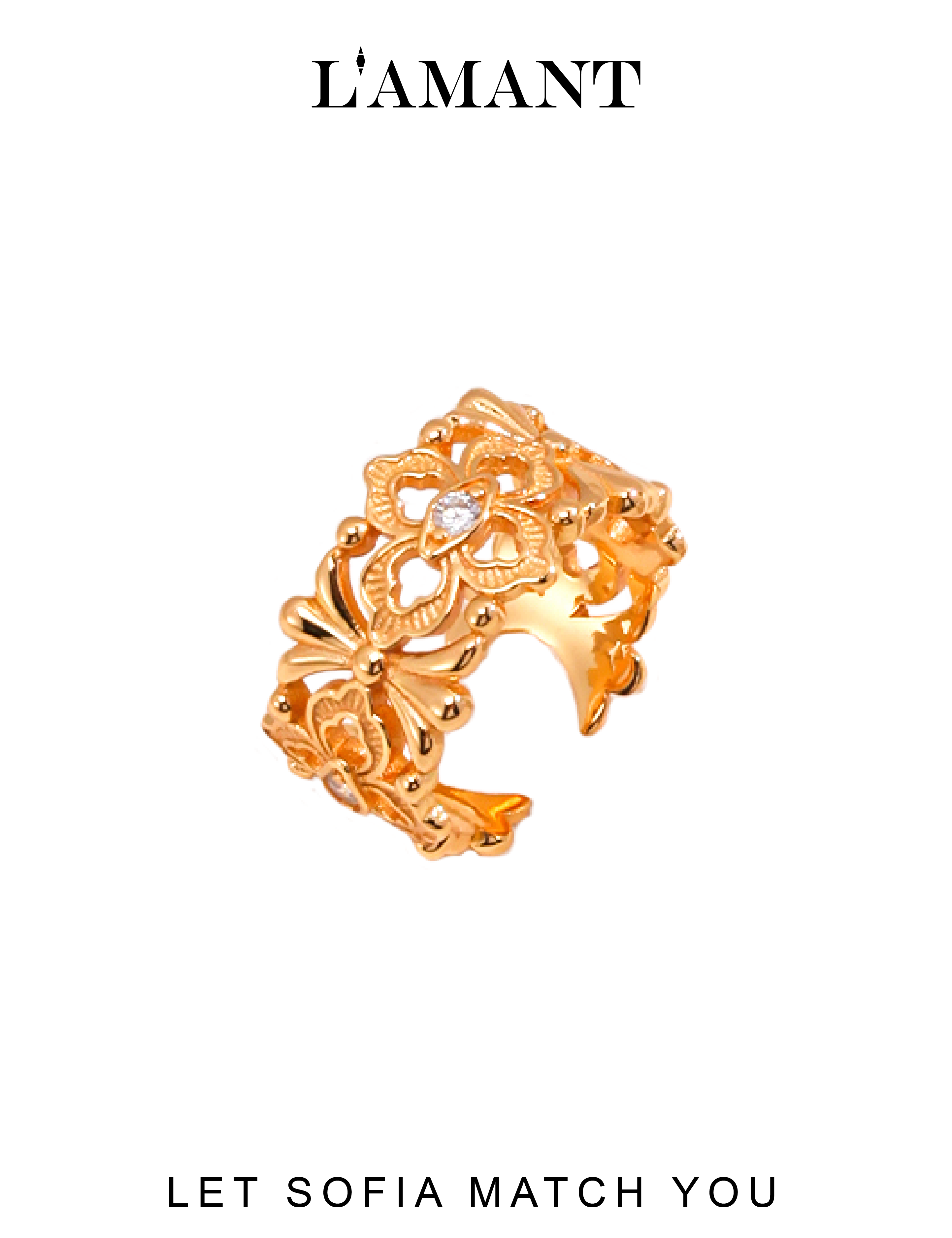 Sofia Filigree Ring - Gold