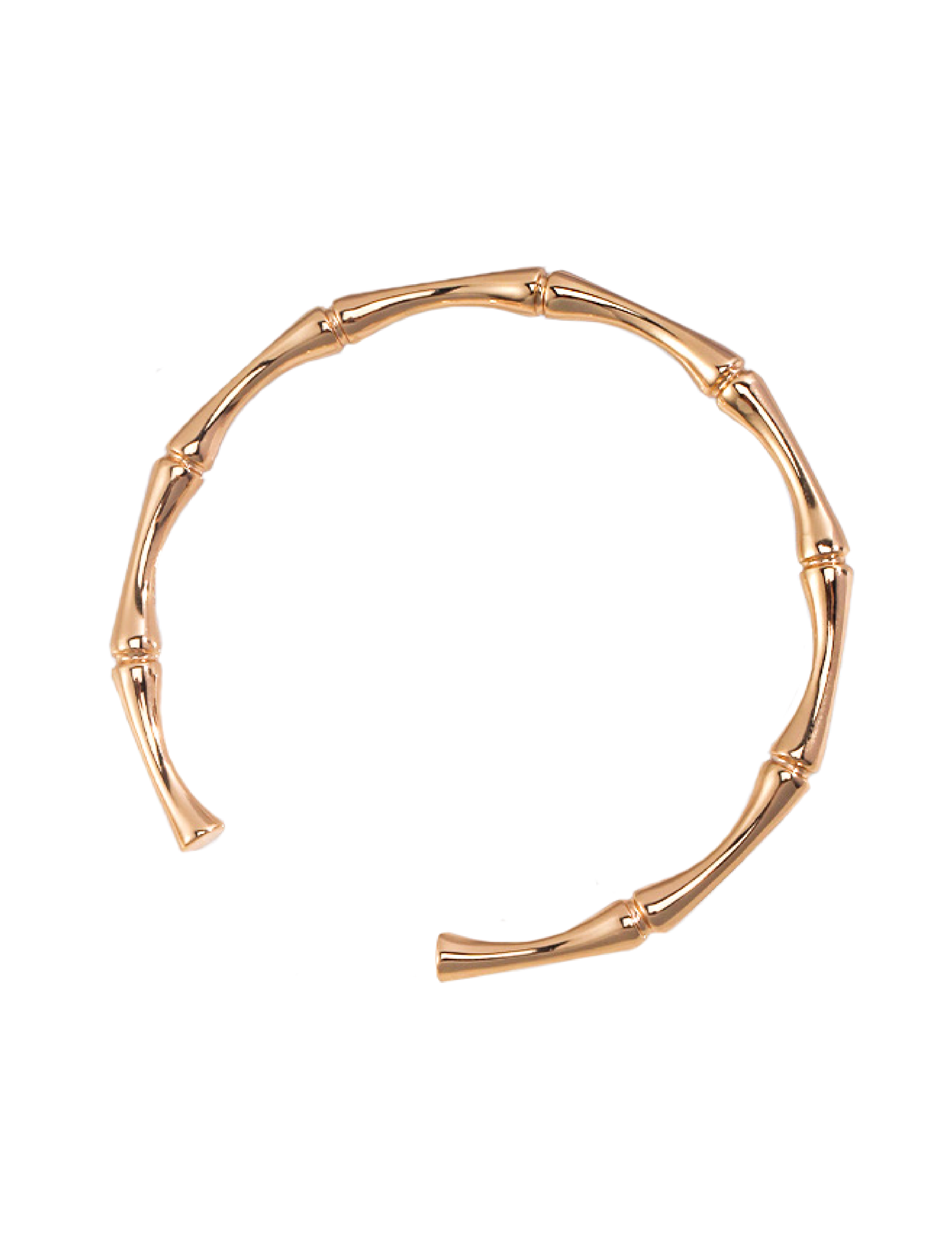 Takeo Bamboo Effect Bangle - Gold