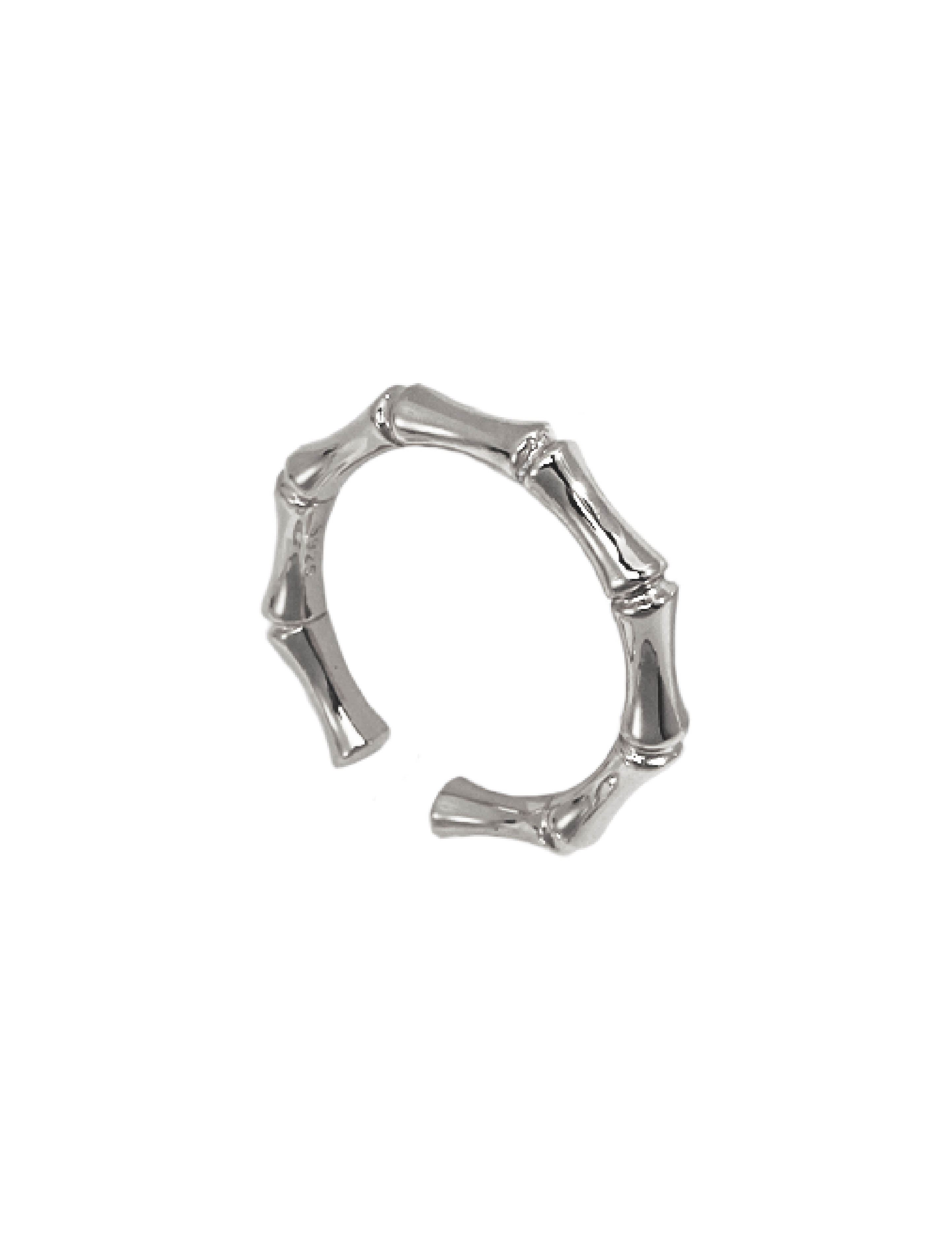 Takeo Bamboo Effect Ring - Silver