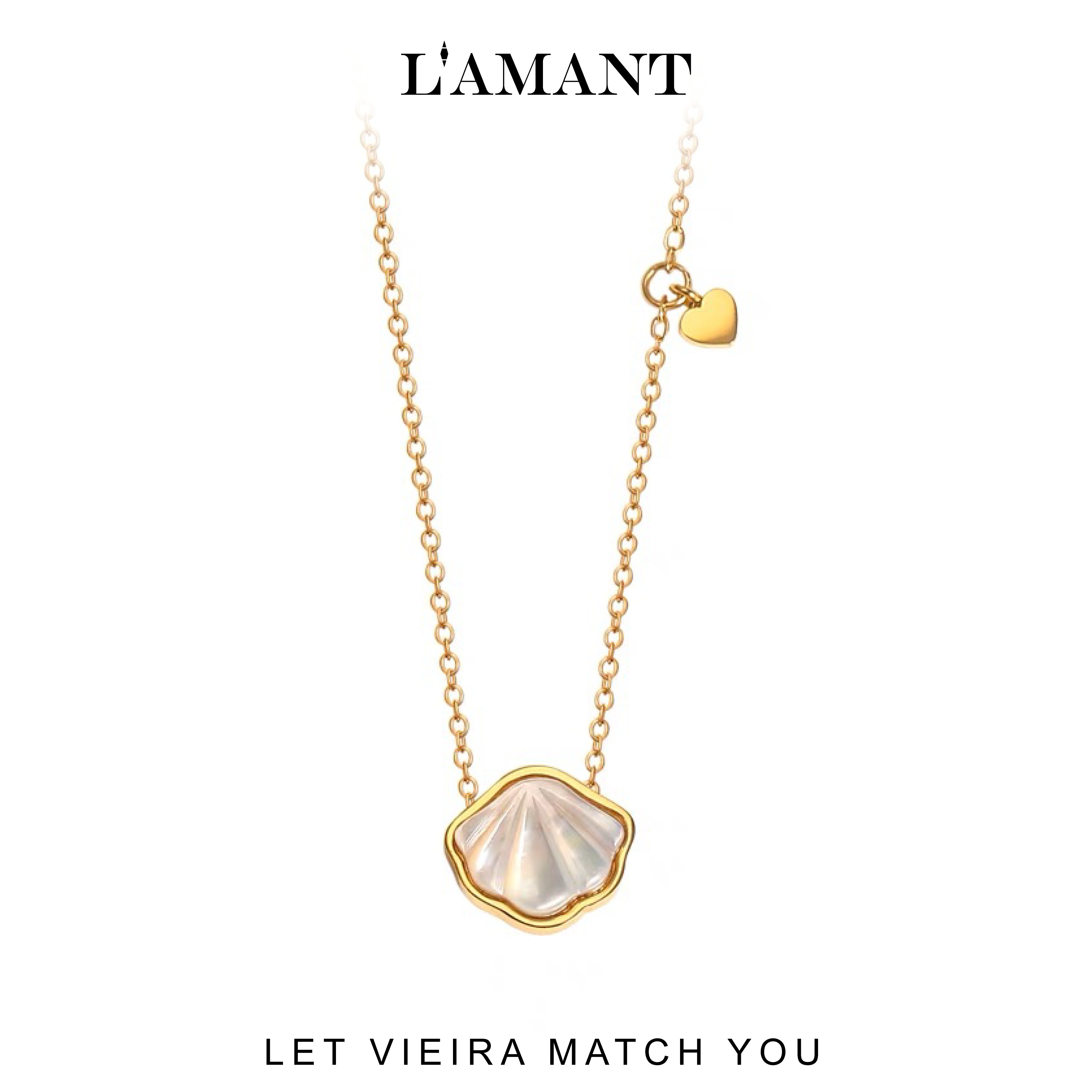 Vieira Shell Heart Necklace