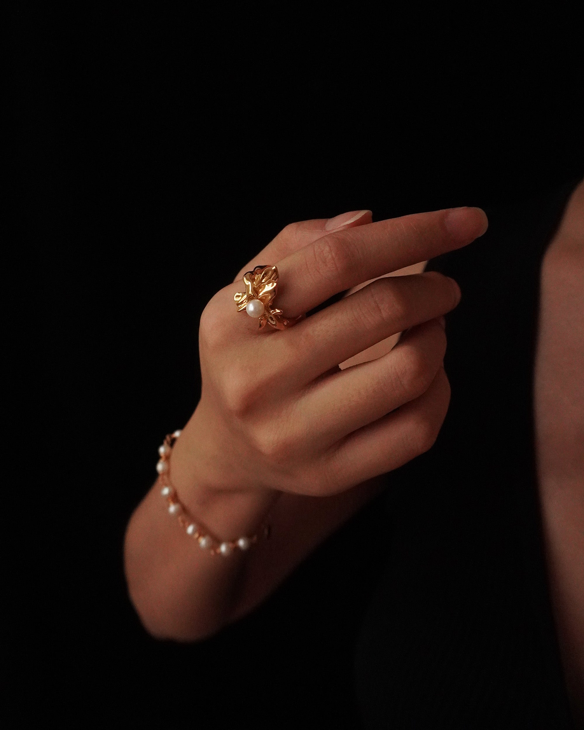 Clara Pearl Ring - Gold