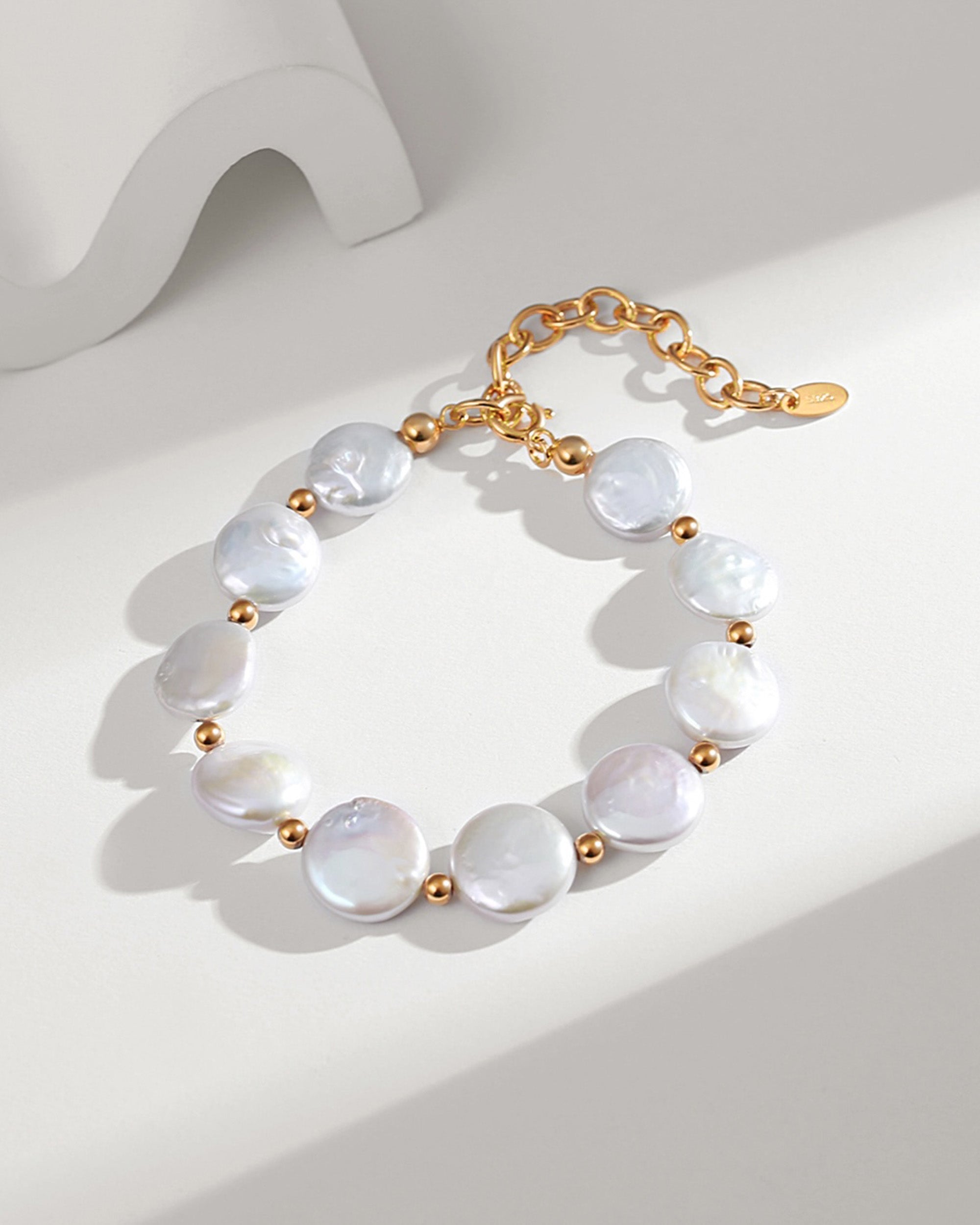 Artemis Coin Pearl Bracelet