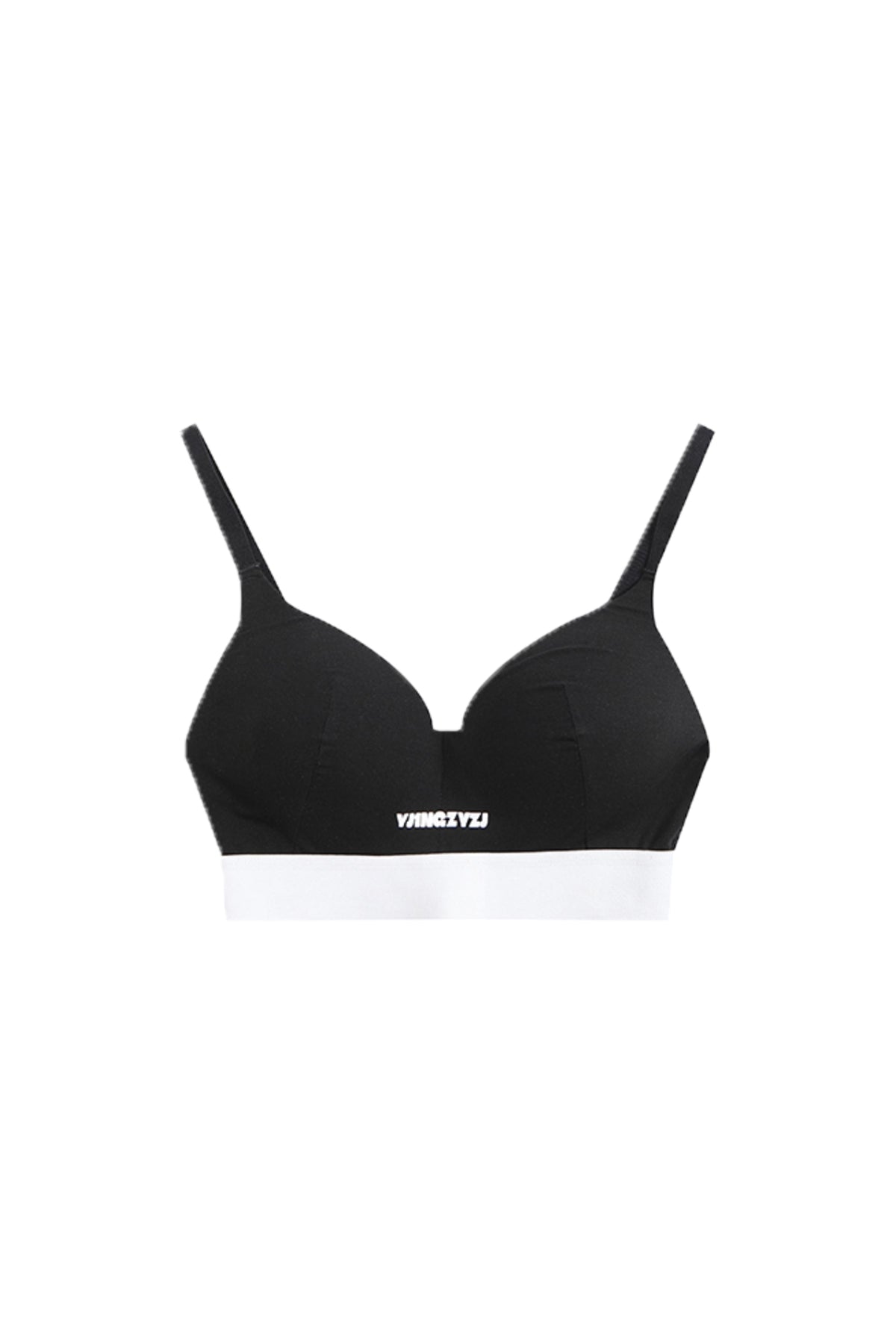 YJ Cotton Push Up Plunge Bra In Black