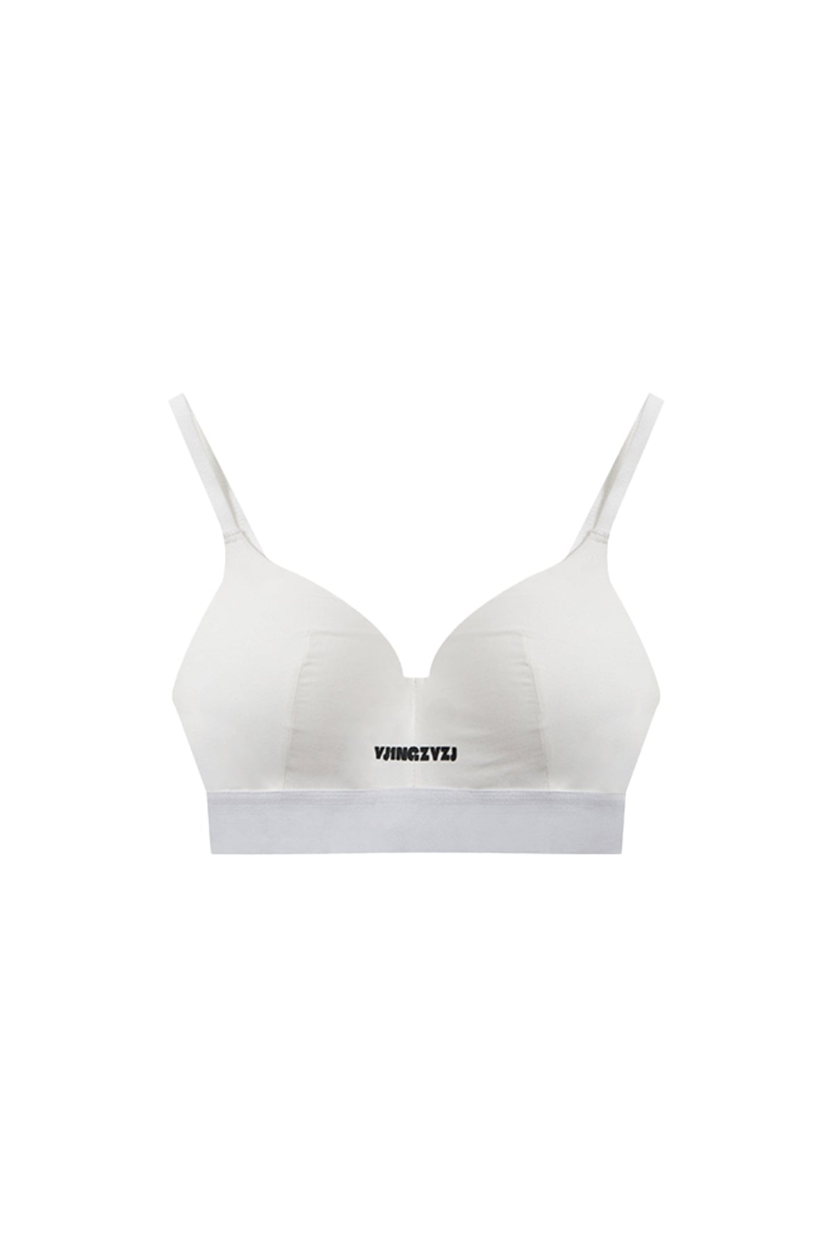 YJ Cotton Push Up Plunge Bra In White