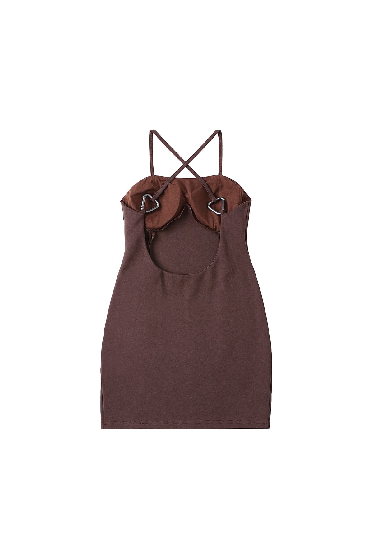 YJ Cross-Back Dress In Brown