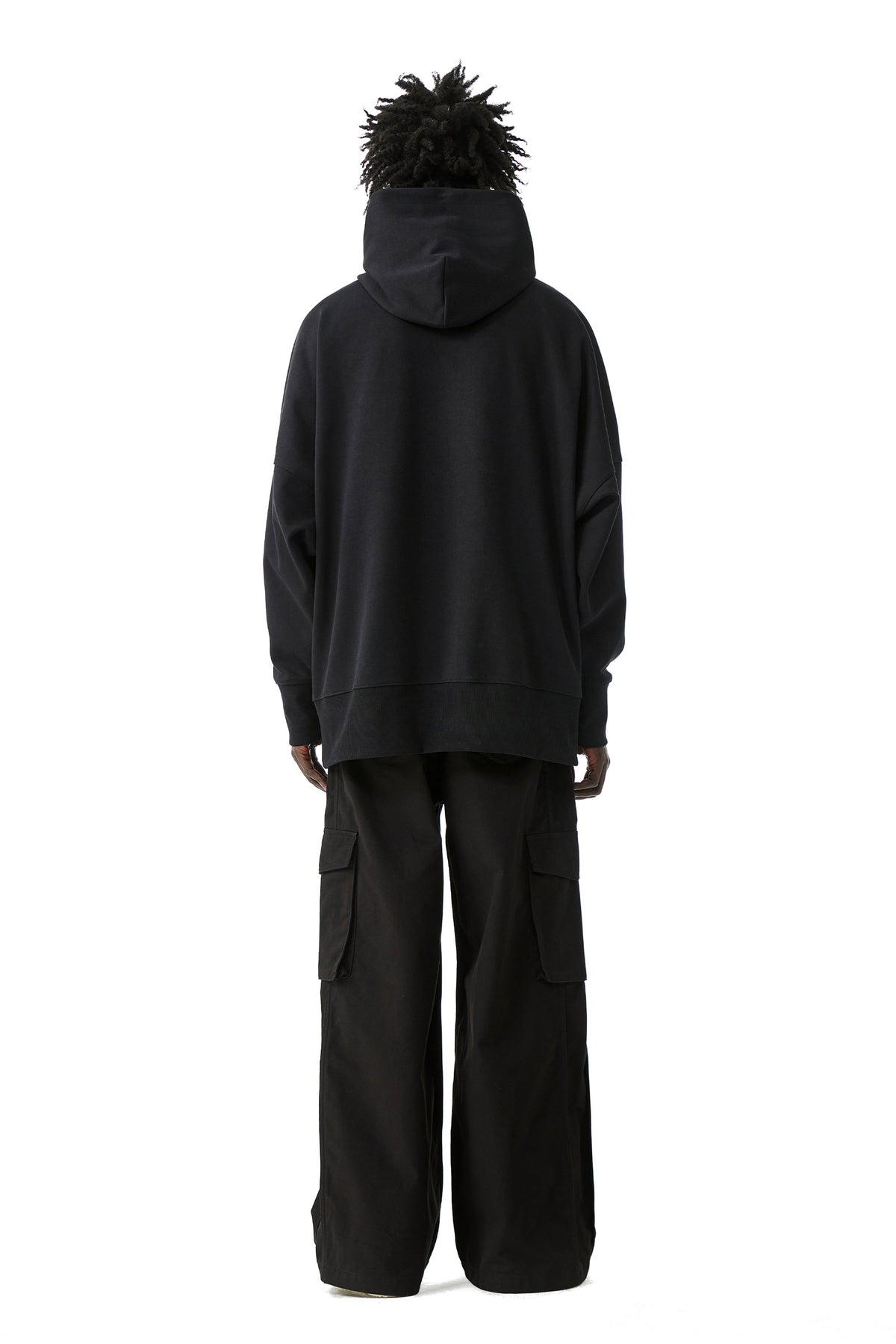 YJ Printed Hoodie In Black