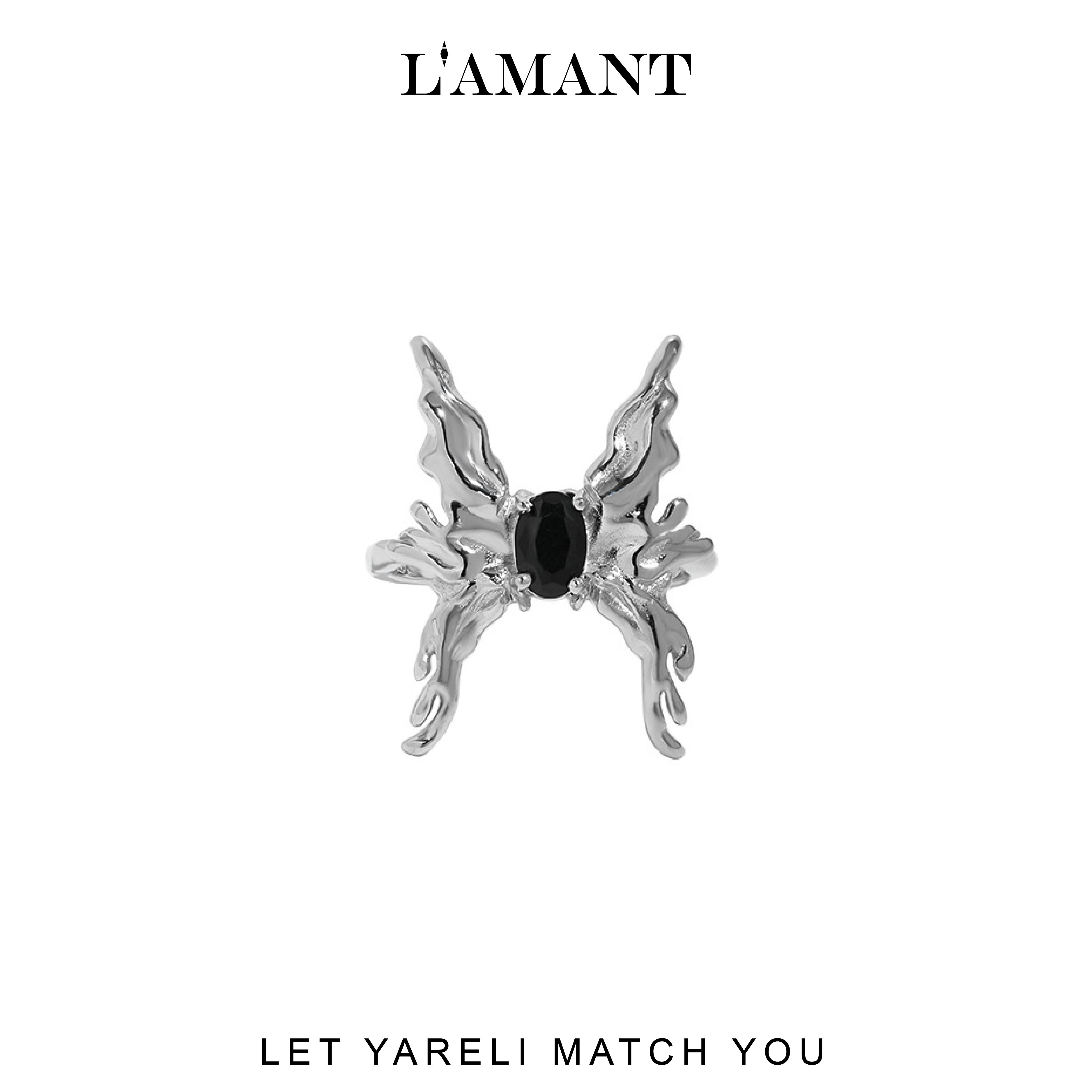 Yareli Butterfly Ring - Black