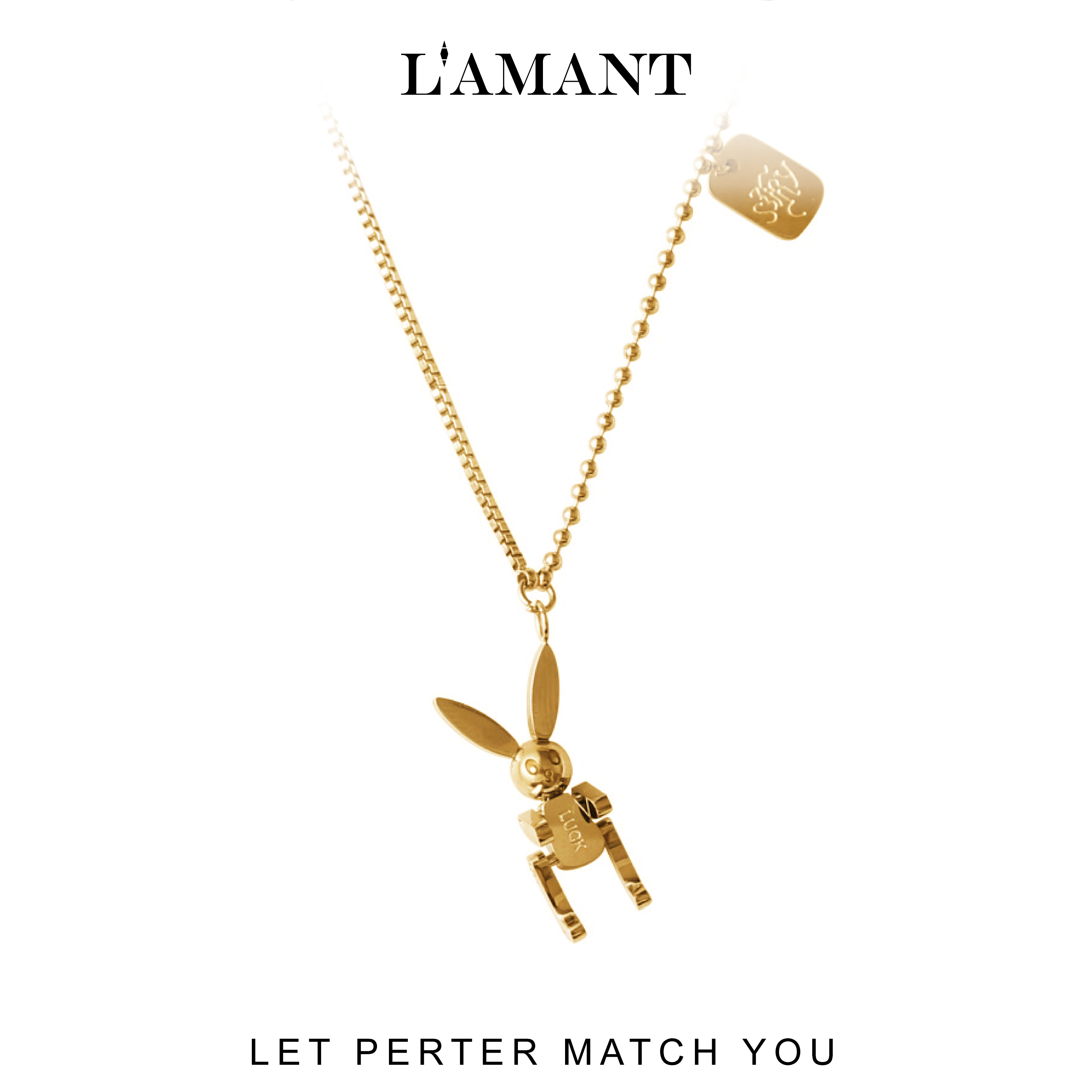 Peter Rabbit Necklace - Gold