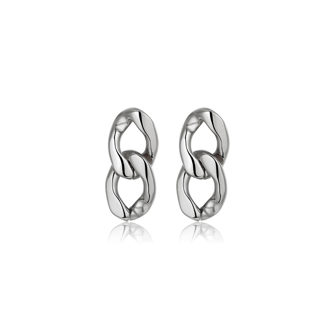 Aina Chain Studs - Silver