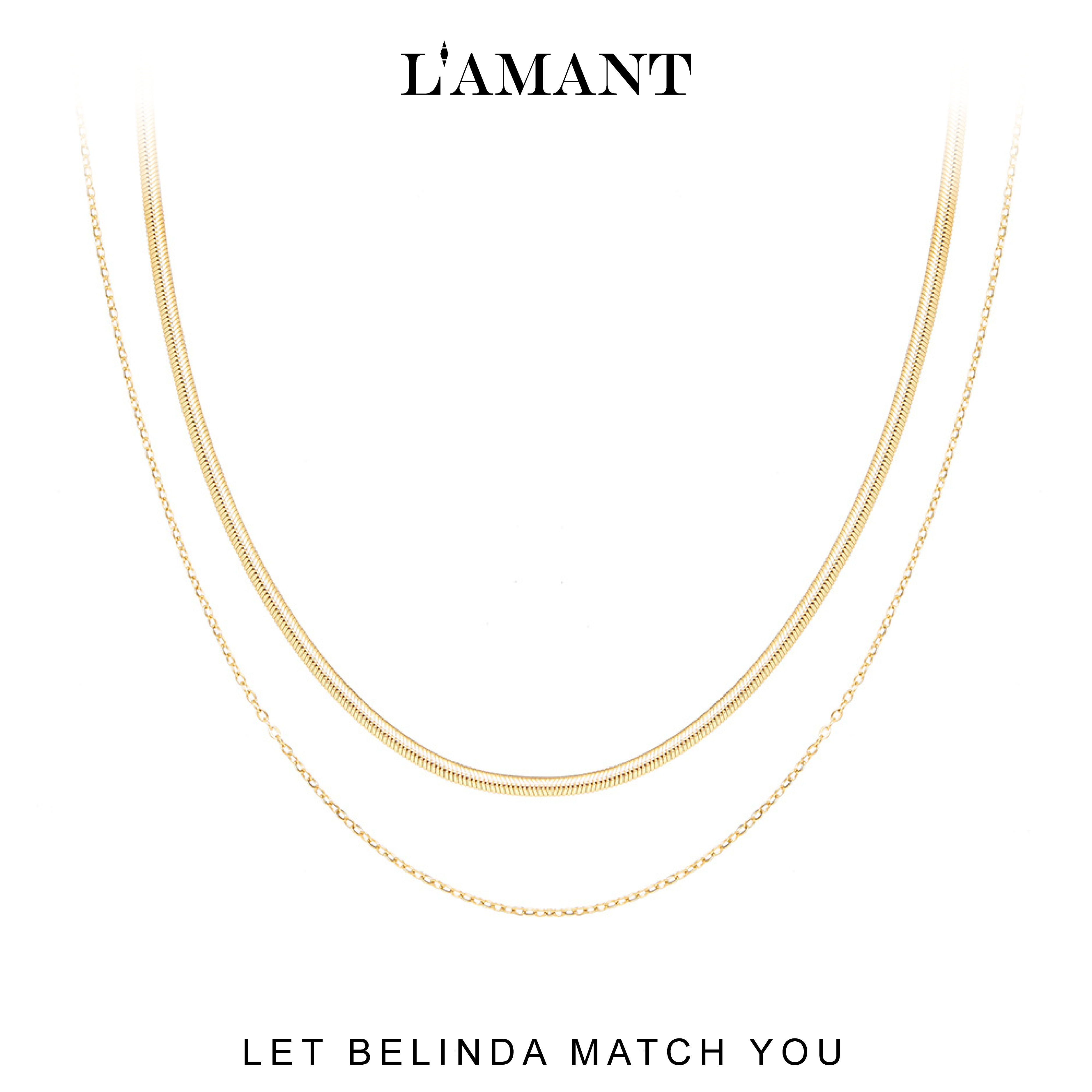 Belinda Snake Chain Layered Necklace