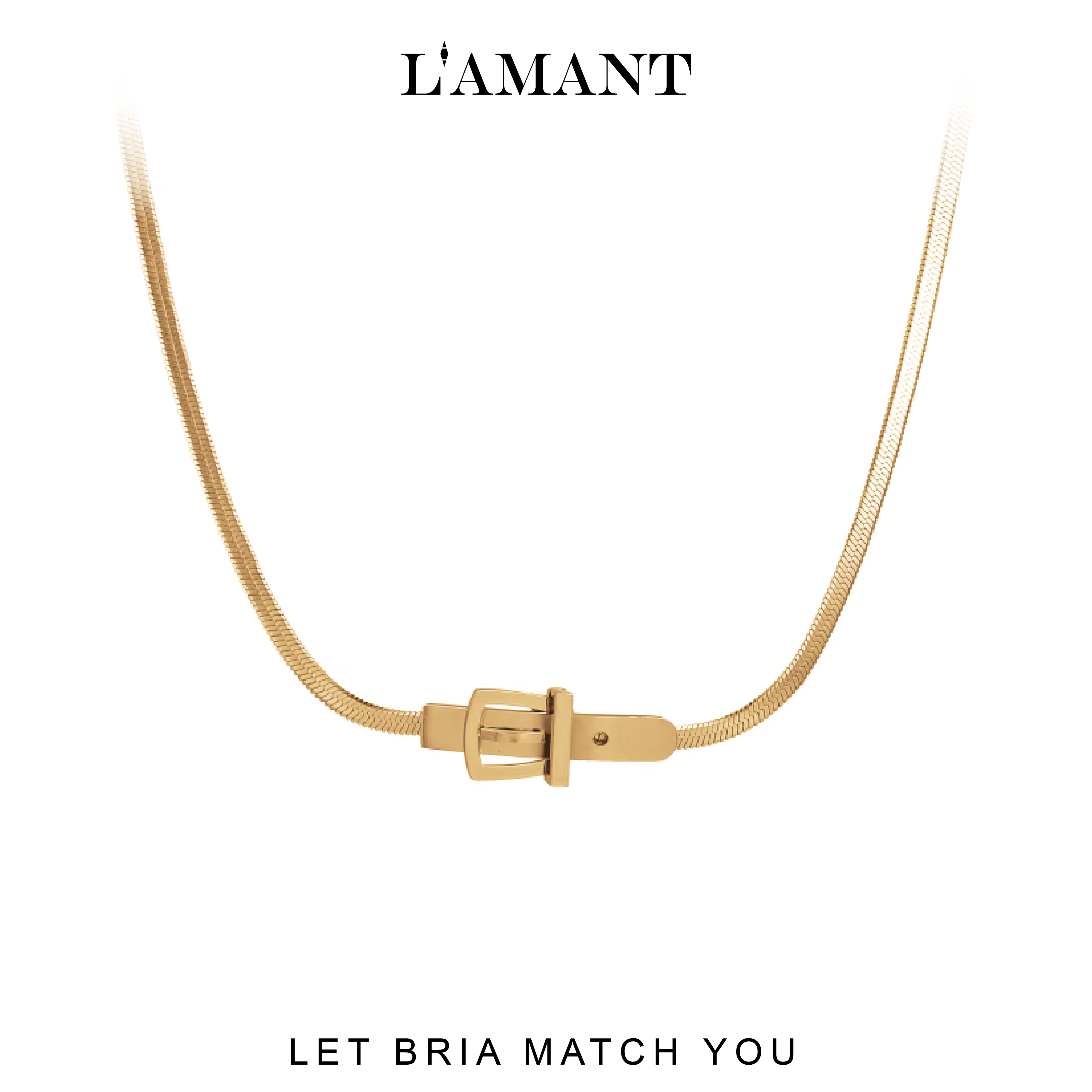 Bria Snake Choker Necklace - Gold