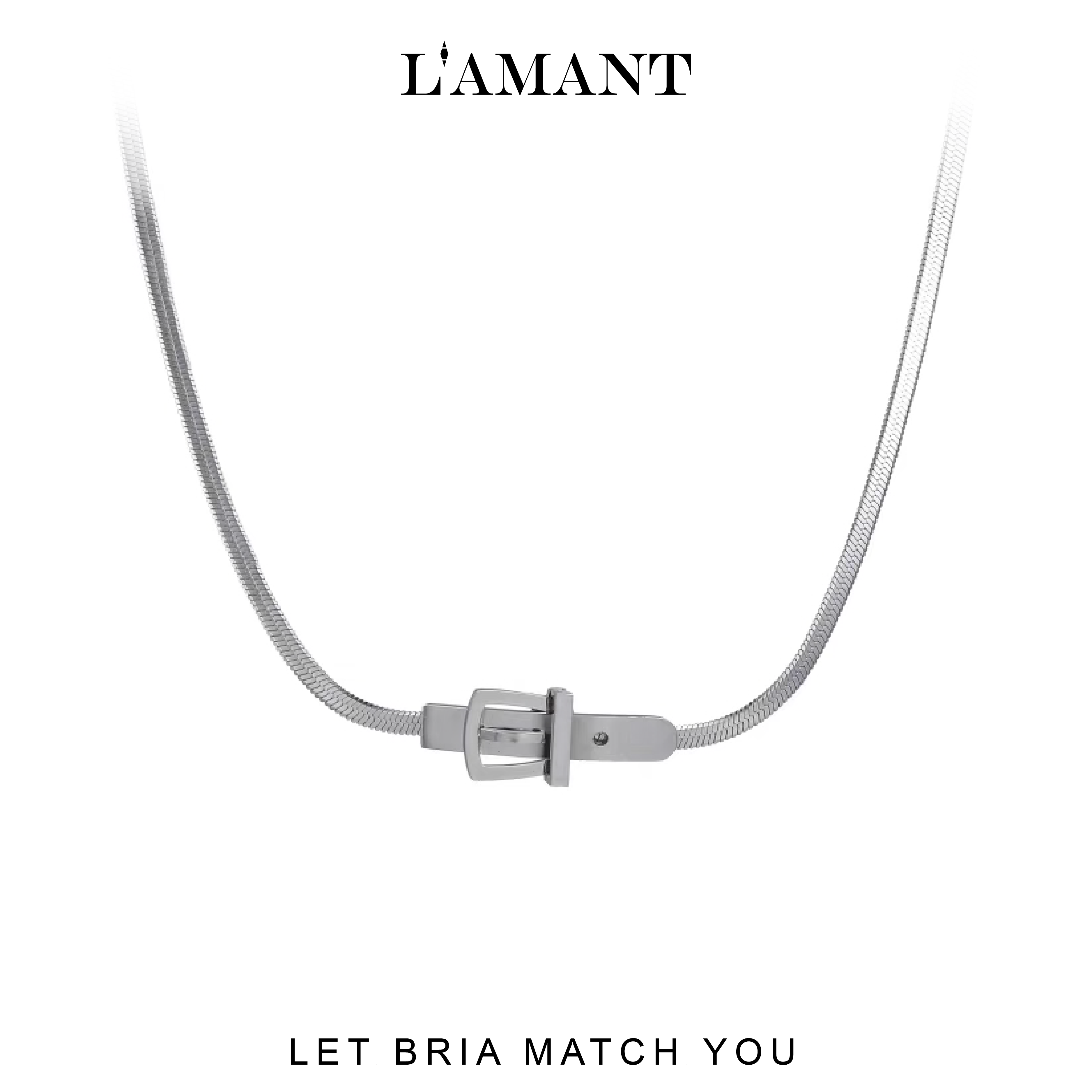 Bria Snake Choker Necklace - Silver