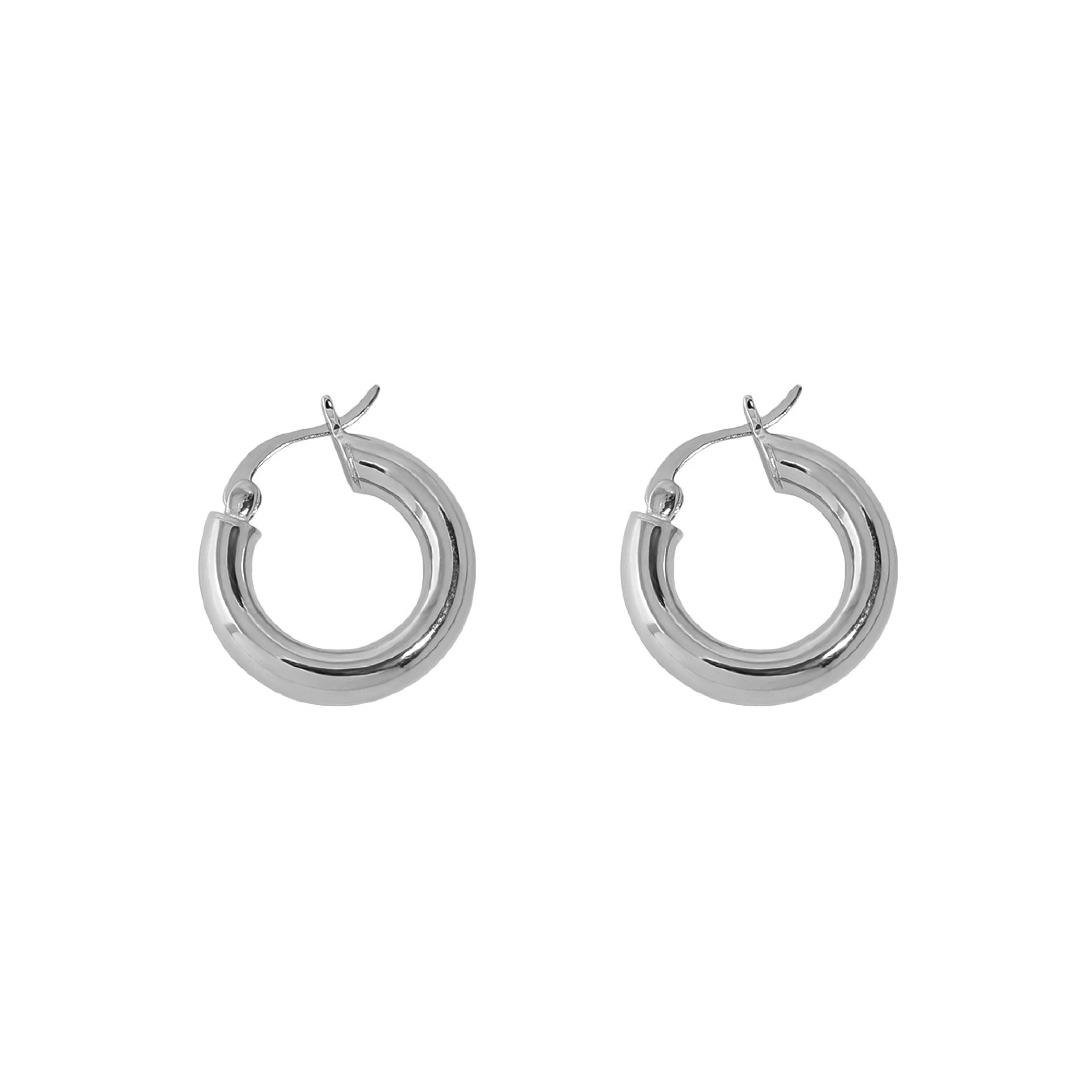 Emma Hoop Earrings - Silver