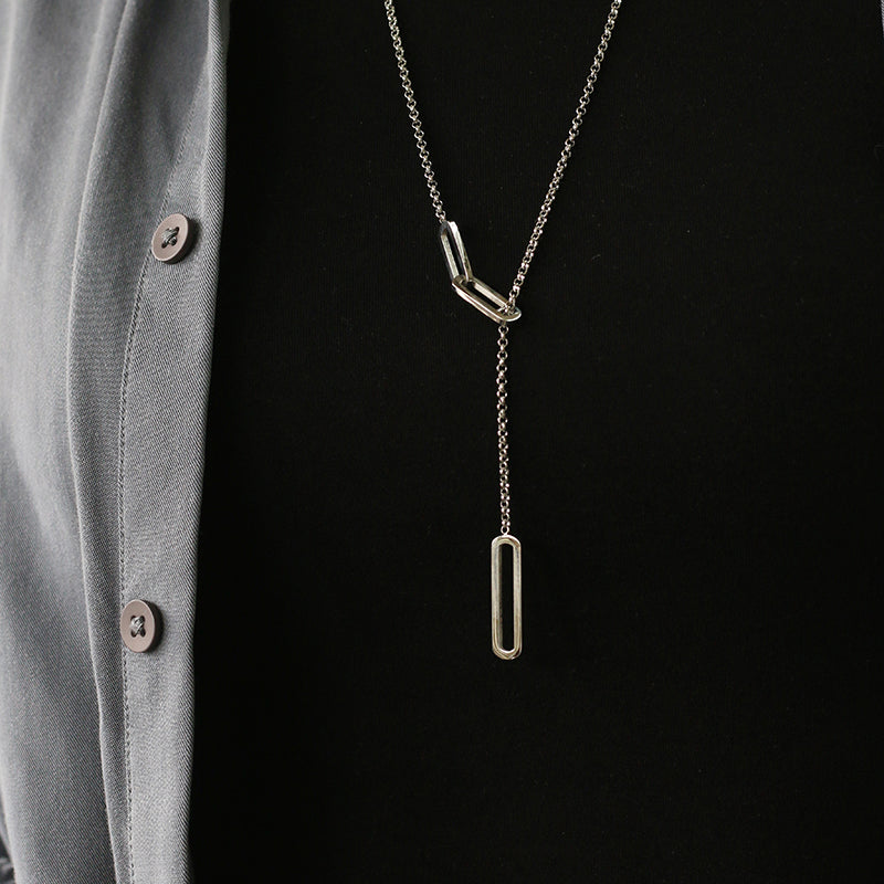 Ethan Long Necklace - Silver