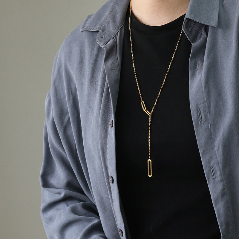 Ethan Long Necklace - Gold