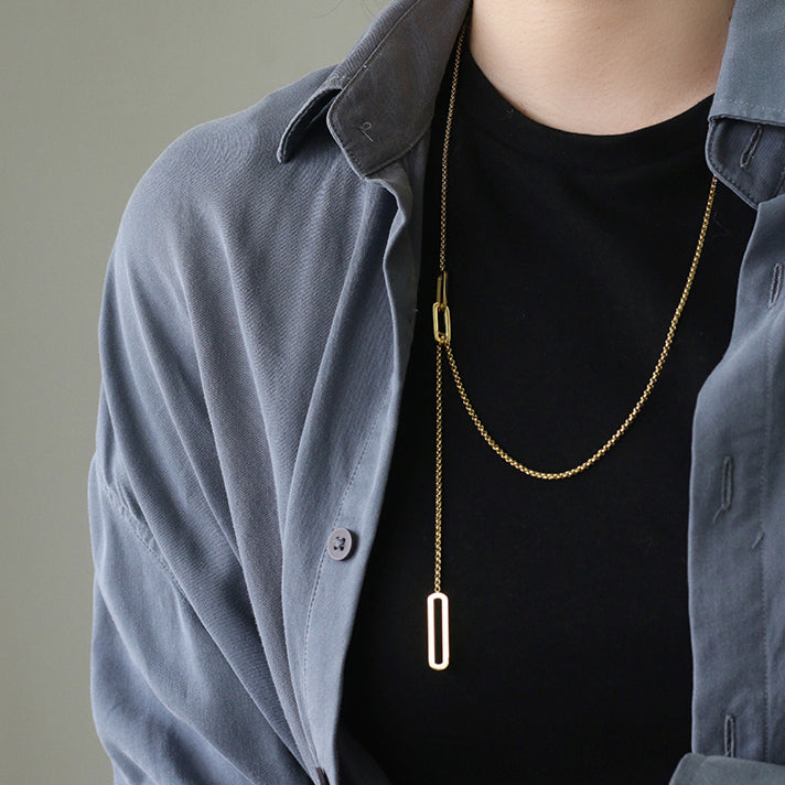 Ethan Long Necklace - Gold