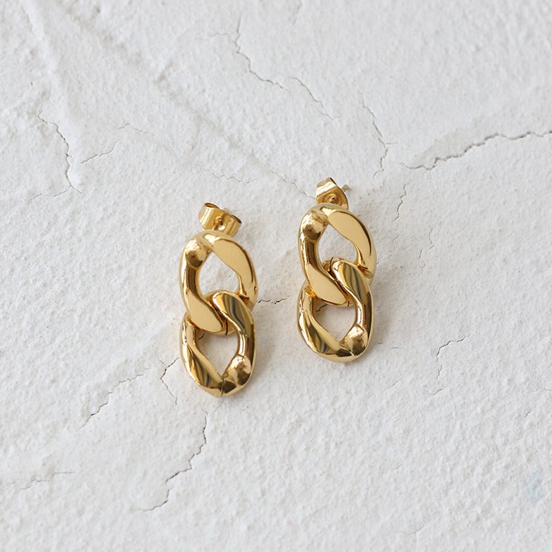 Aina Chain Studs - Gold